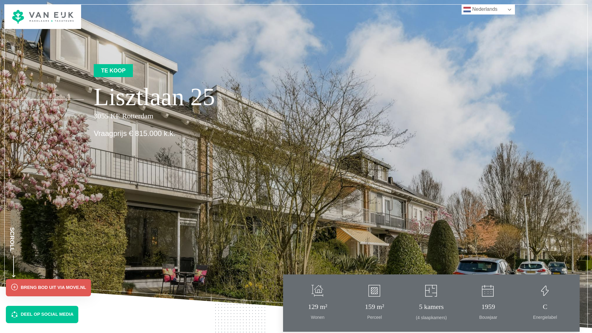 website screenshot of https://lisztlaan25rotterdam.nl/