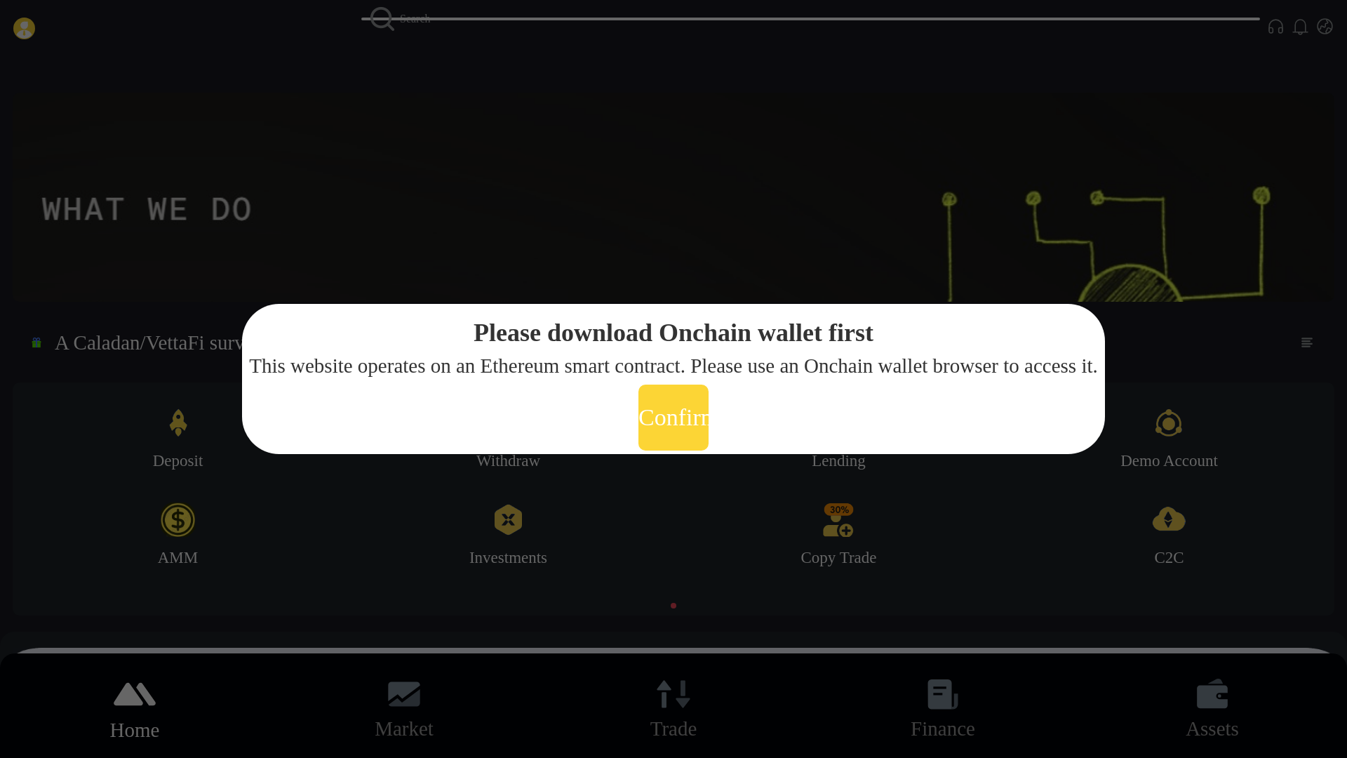 website screenshot of https://onchaincadfund.com