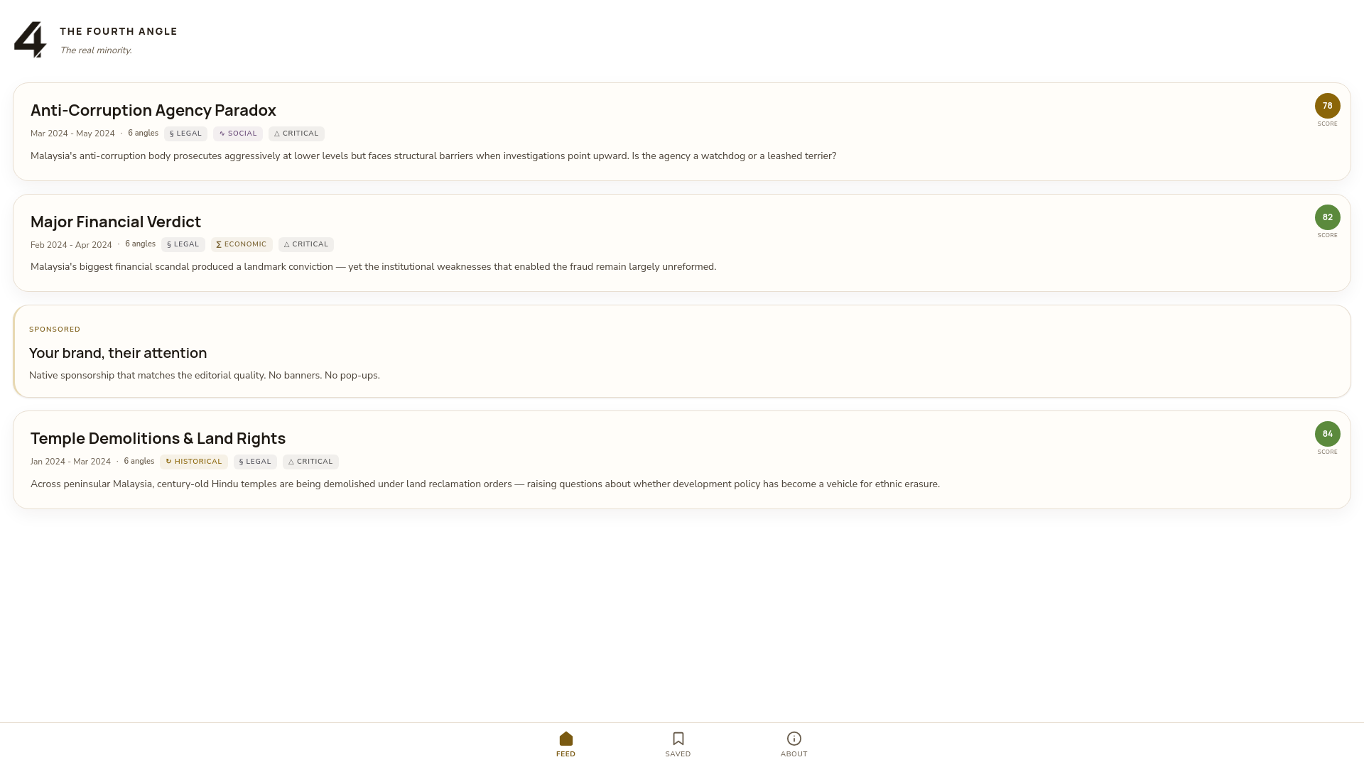website screenshot of https://fourthangles.pages.dev/