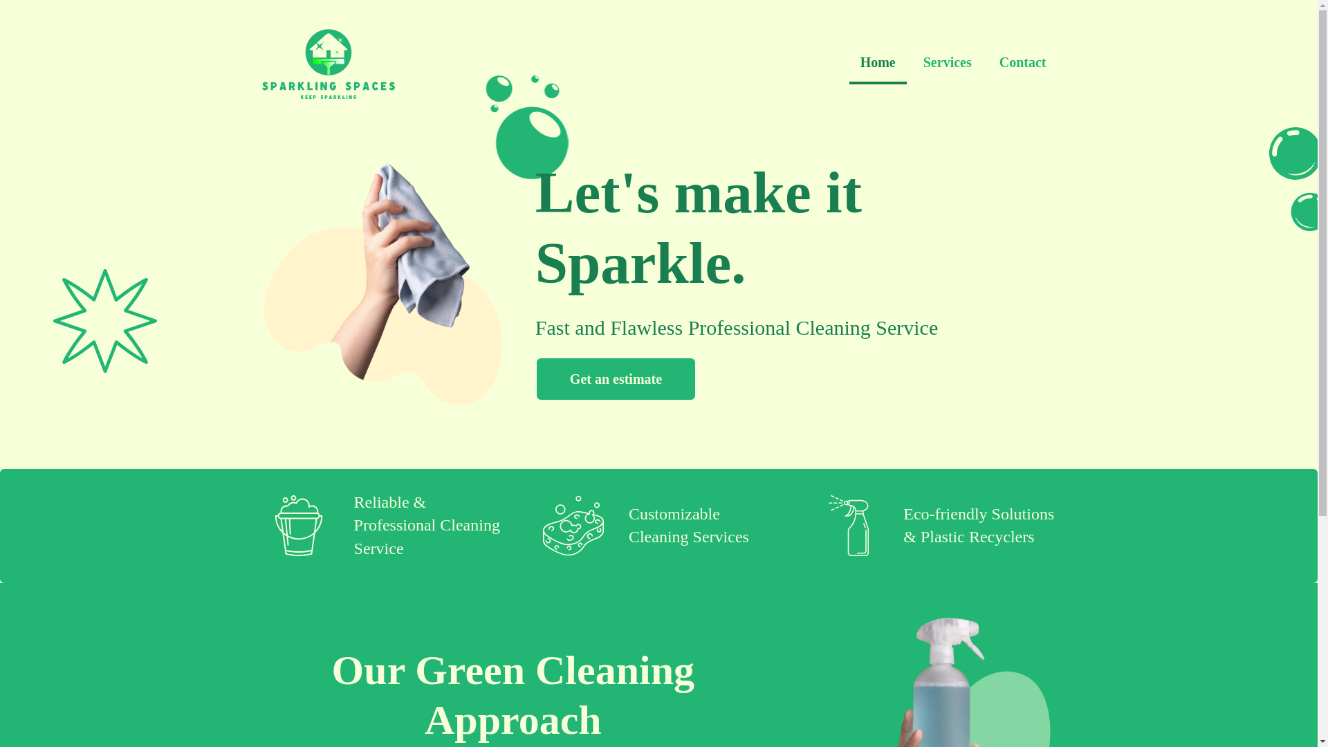 website screenshot of https://sparklingspacescolorado.com/