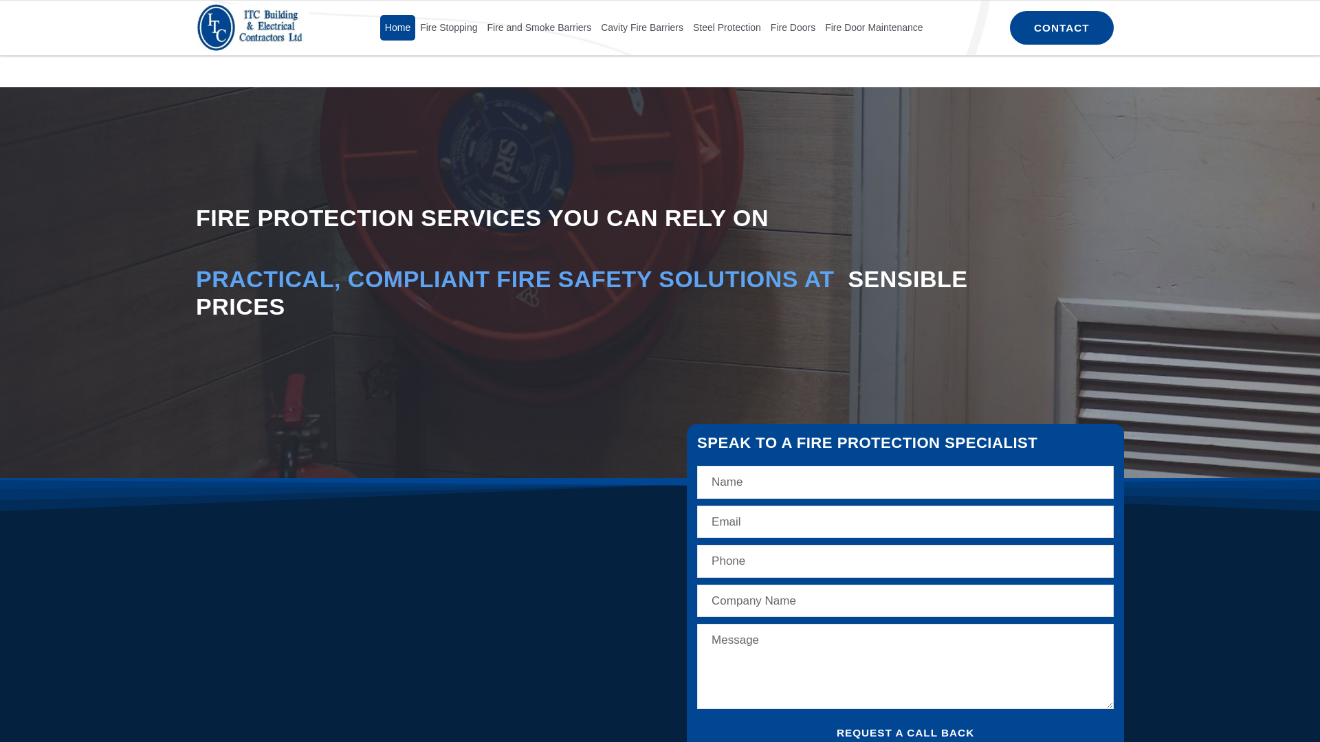 website screenshot of https://itcplumbingandheating.co.uk/
