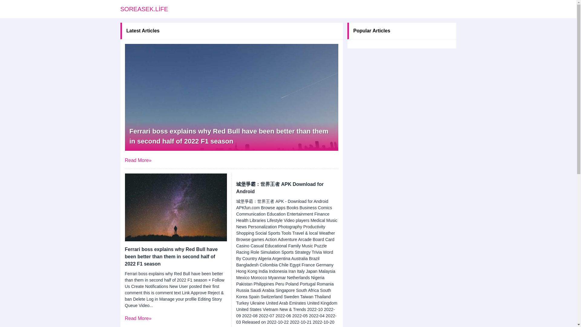 website screenshot of https://soreasek.life/