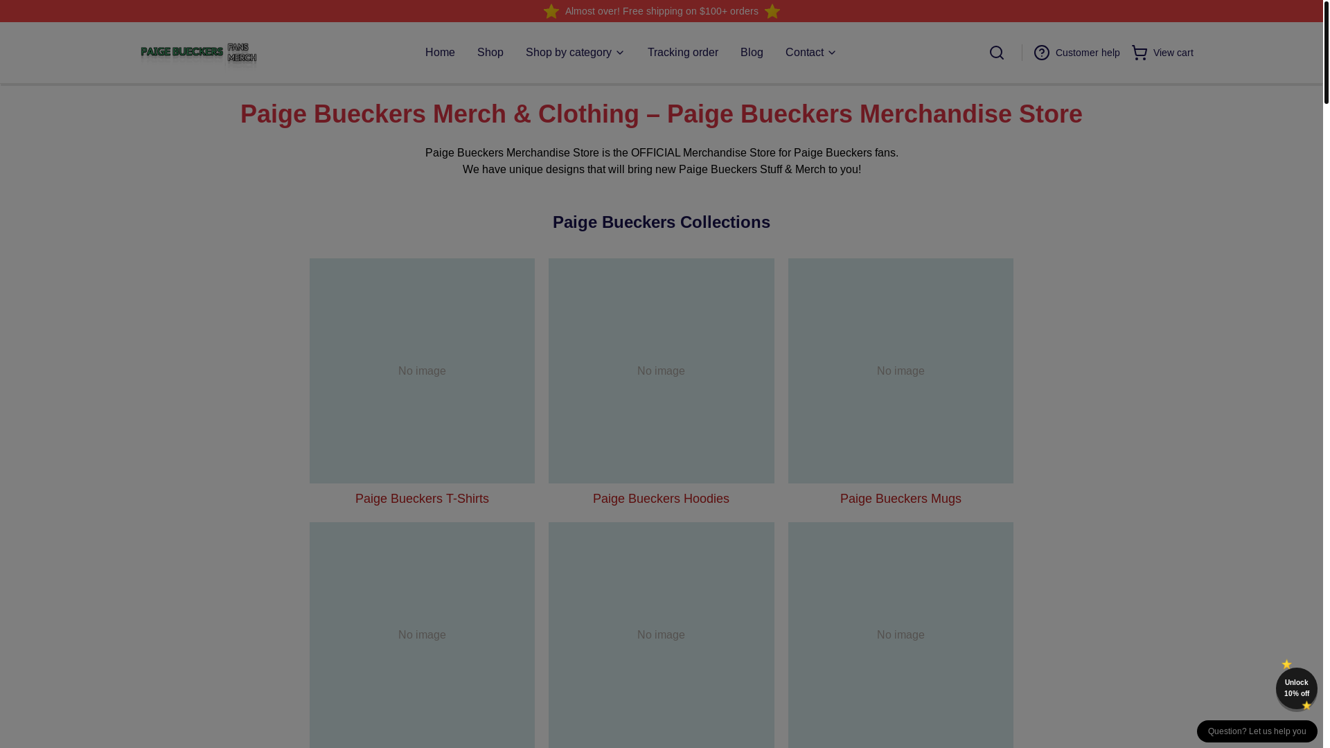 website screenshot of https://paigebueckers.shop/