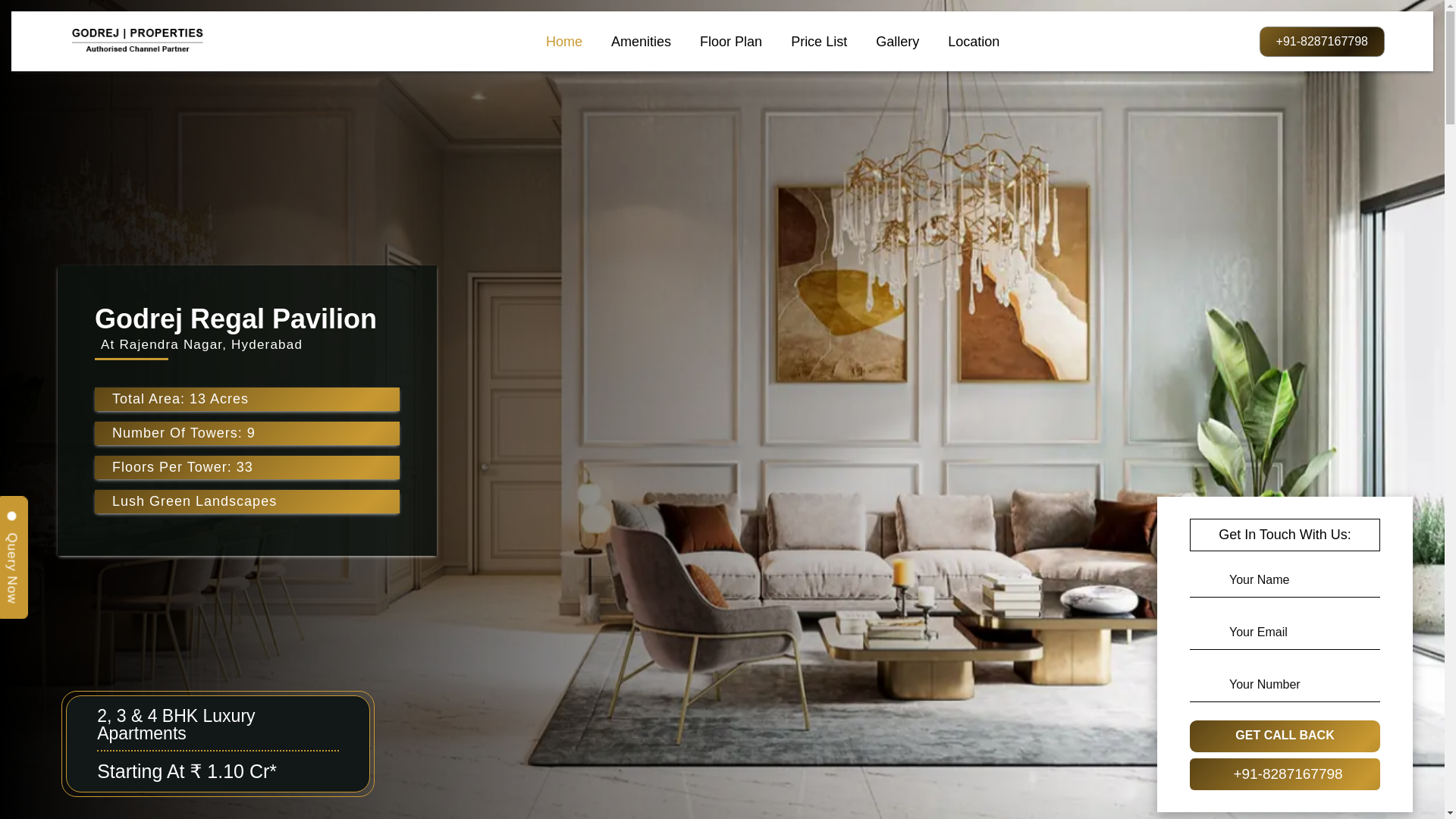 website screenshot of https://godrej-hyderabadprojects.in/