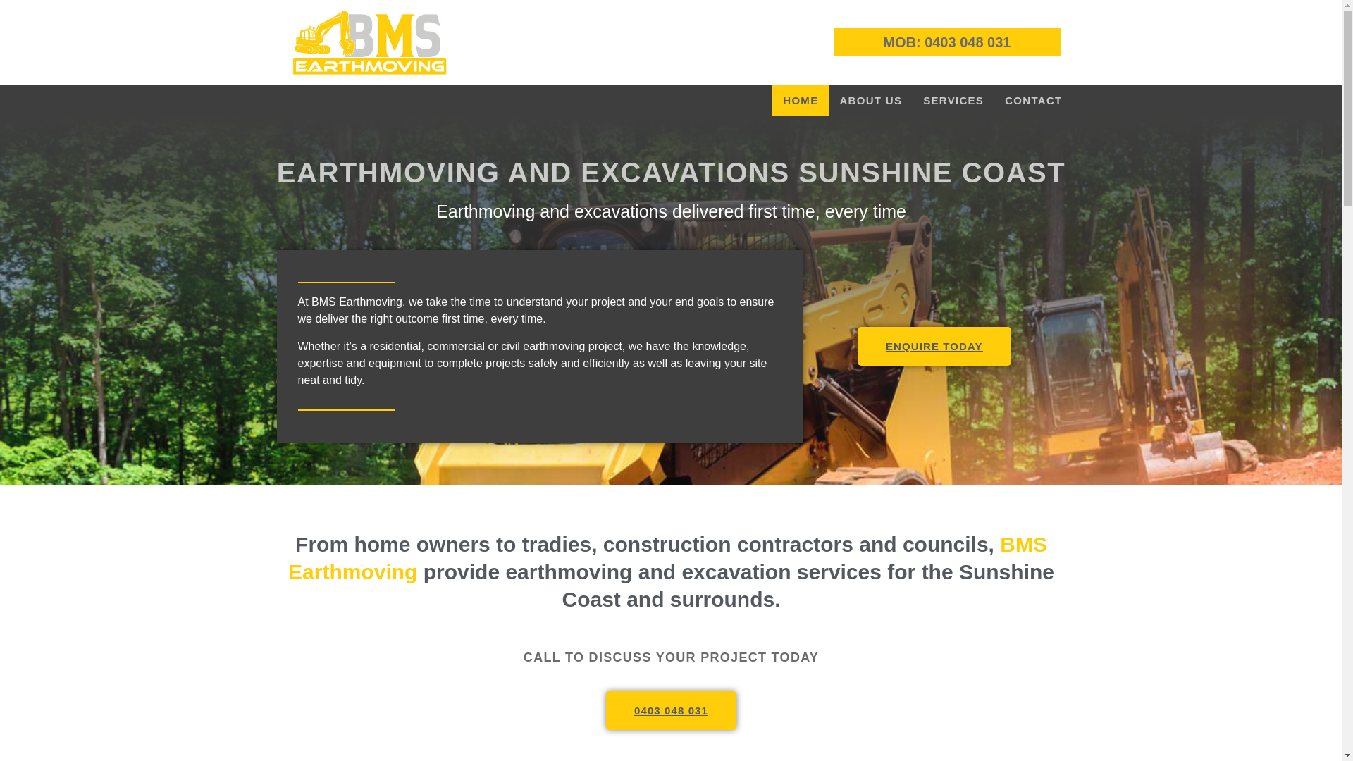 website screenshot of https://bmsearthmoving.online/