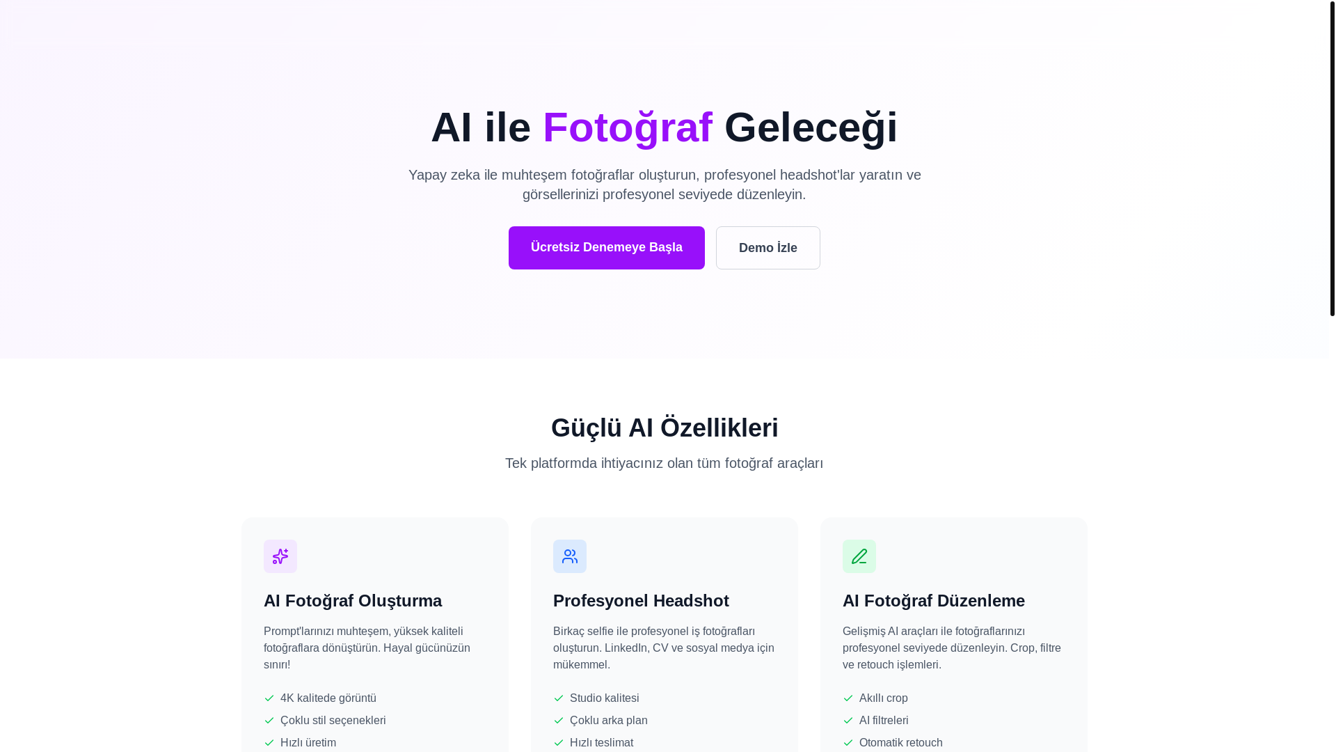 website screenshot of https://fotografai.com.tr/