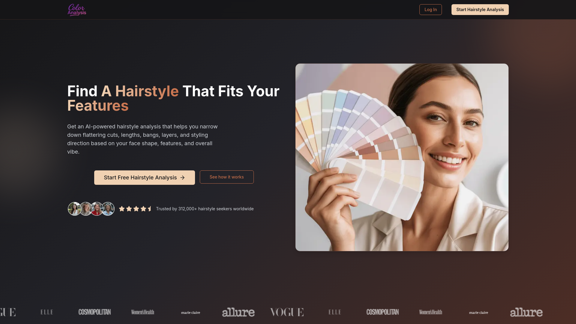website screenshot of https://hairstyle-ai.org