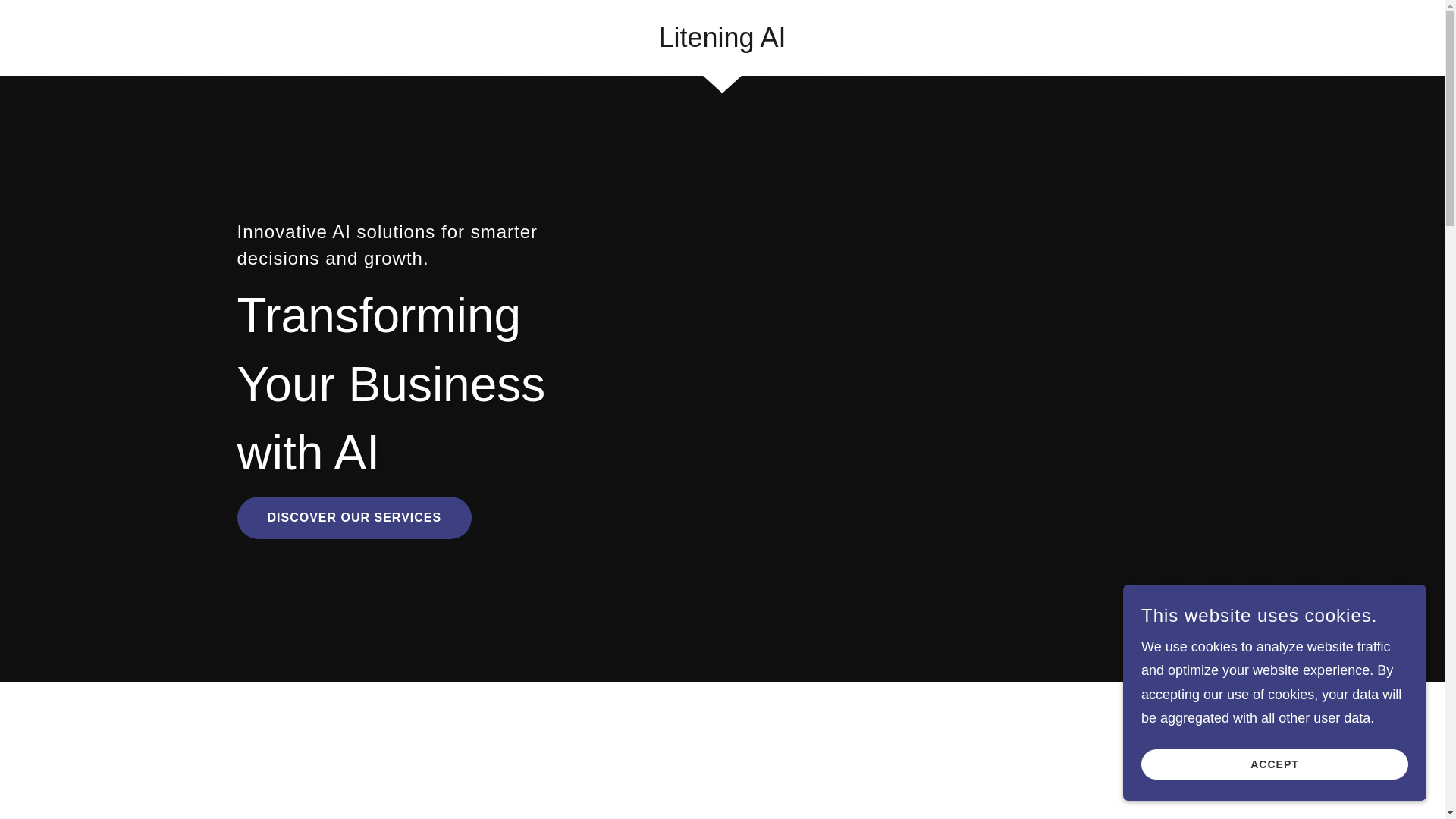 website screenshot of https://litening.ai/