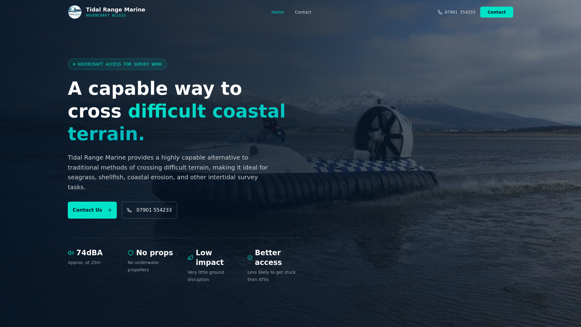 website screenshot of https://tidalrangemarine.co.uk/