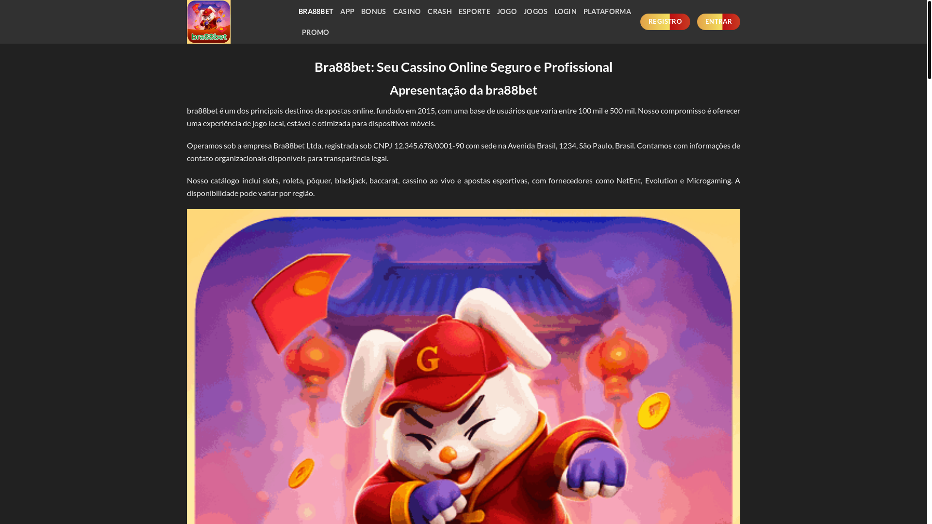 website screenshot of https://bra88betk.com/