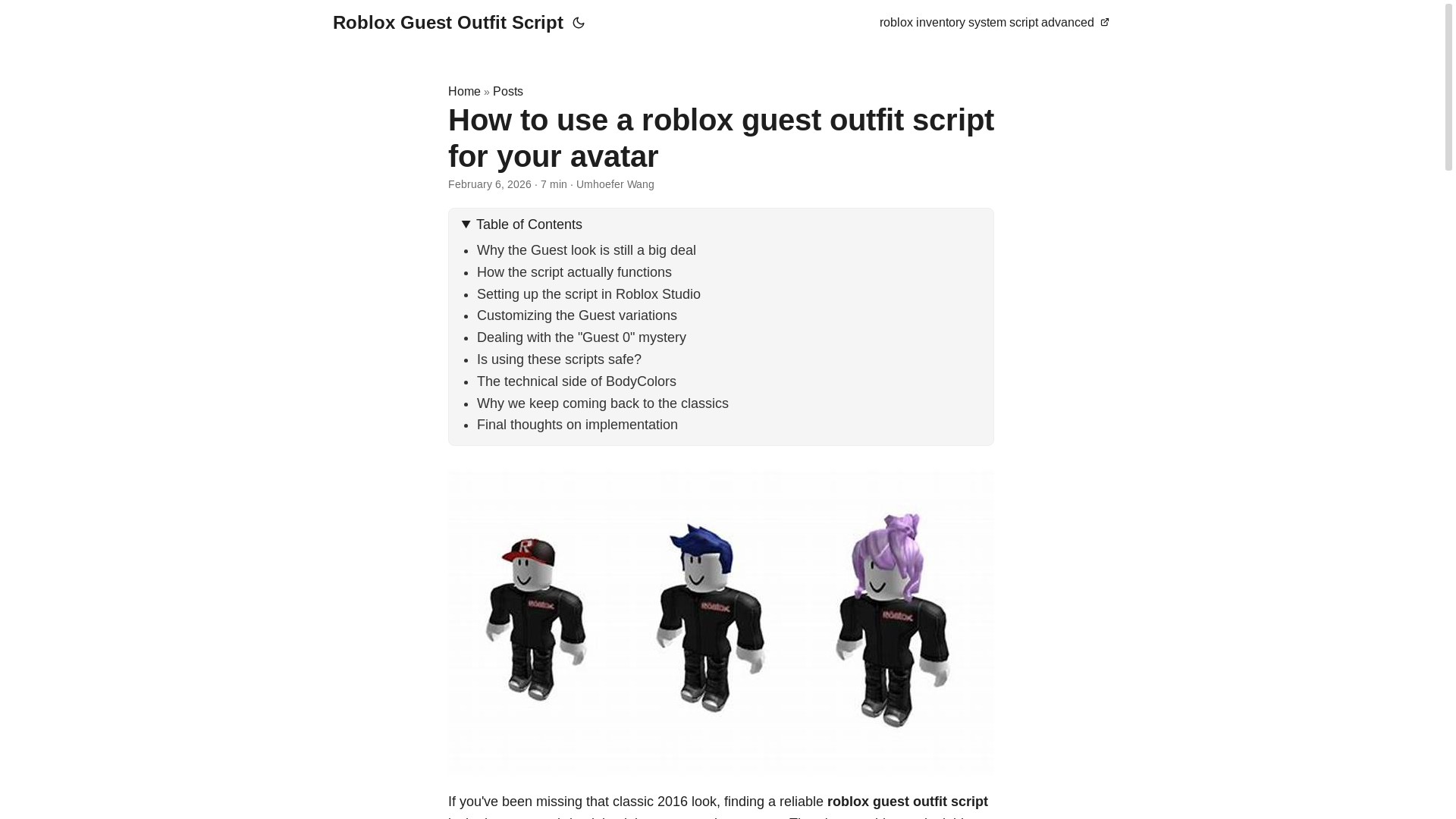 website screenshot of https://roblox-guest-outfit-script.pages.dev/
