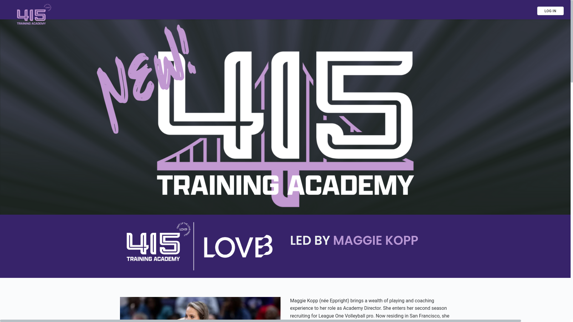 website screenshot of https://415trainingacademy.com/