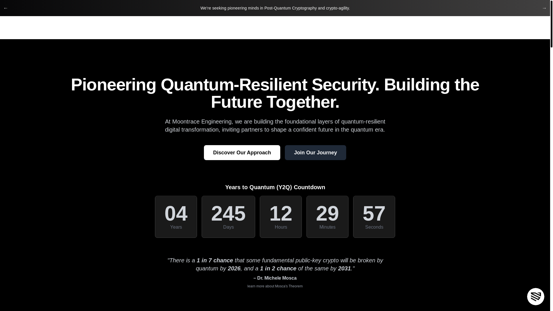 website screenshot of https://moontrace.tech/