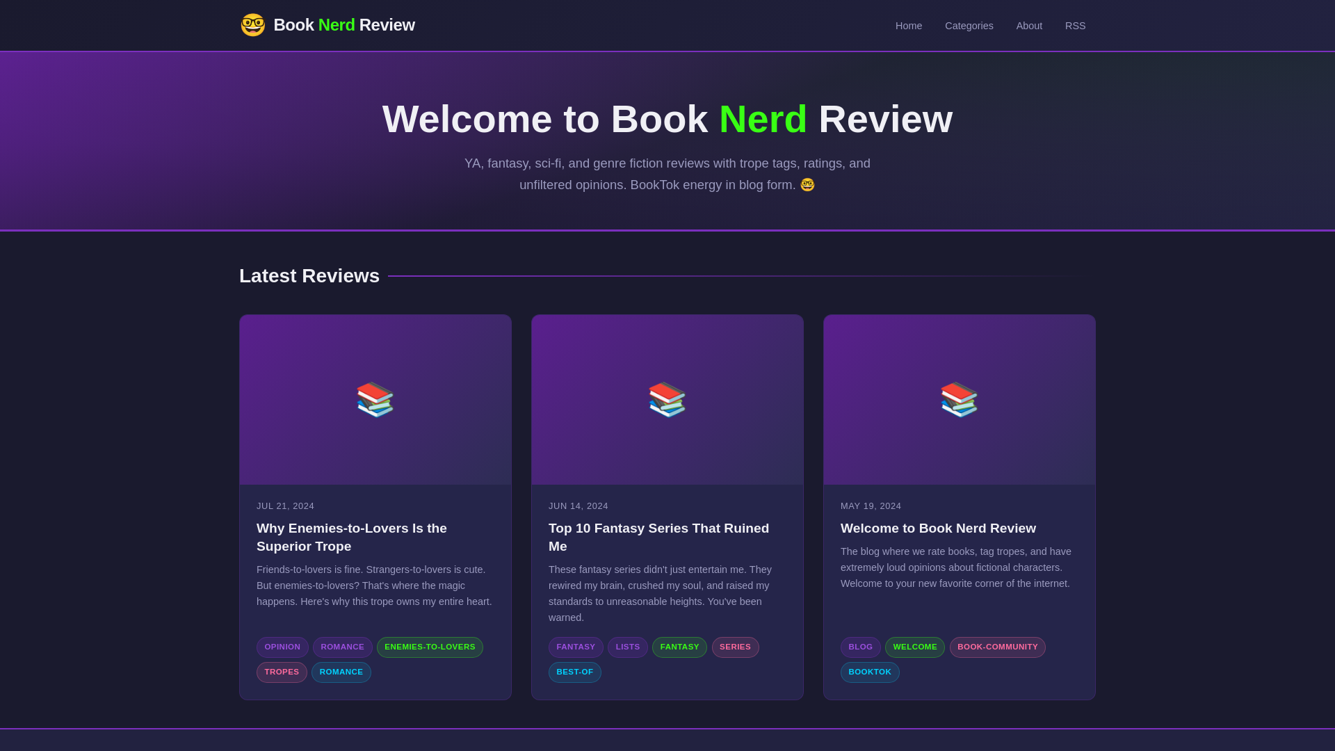 website screenshot of https://booknerdreview.pages.dev/