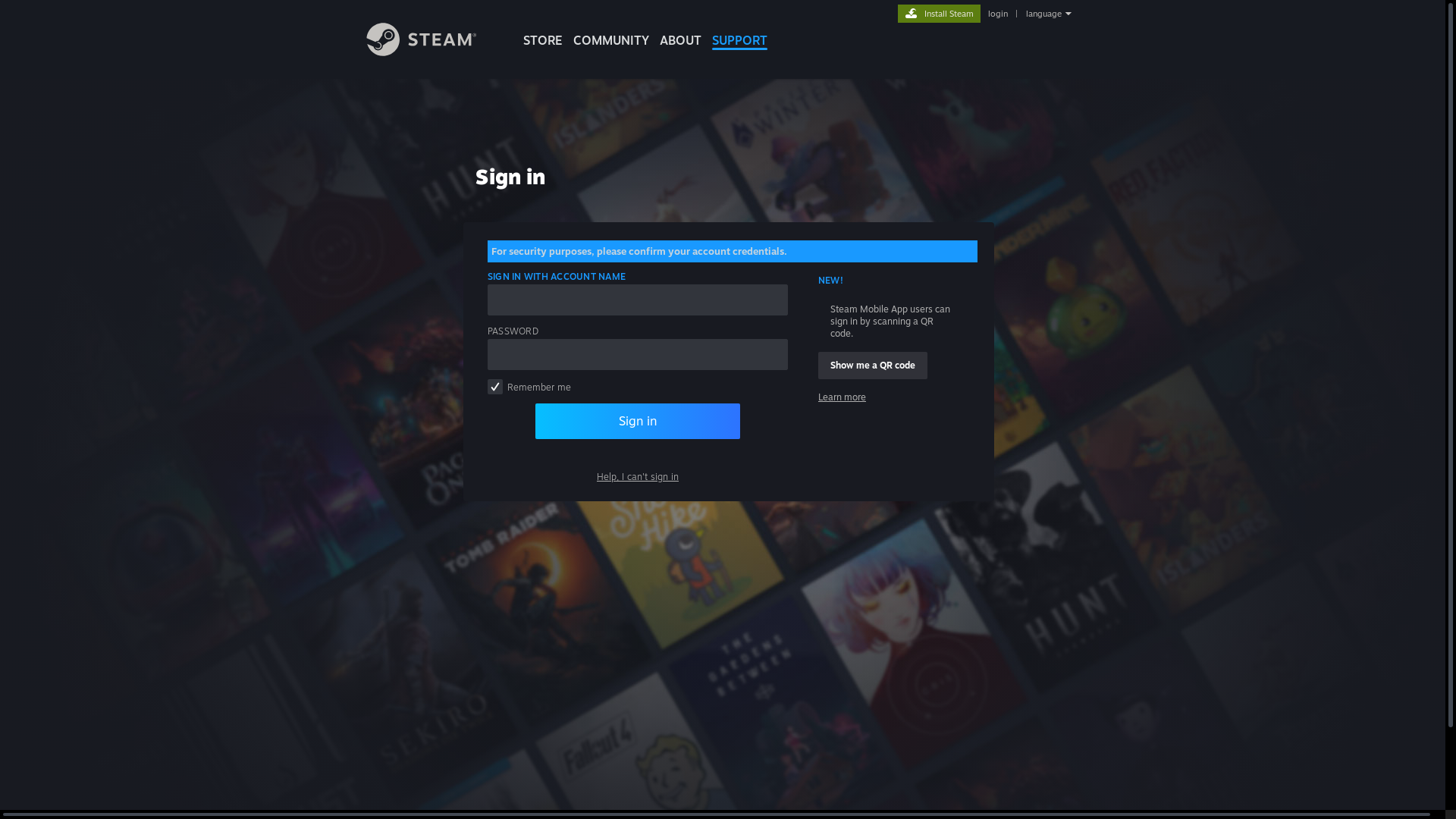website screenshot of https://help.steampowered.com/en/login?need_password=1&title=Sign+In&redir=%2Fen%2Fwizard%2FHelpWithGameIssue%2F%3Fappid%3D730%26issueid%3D128