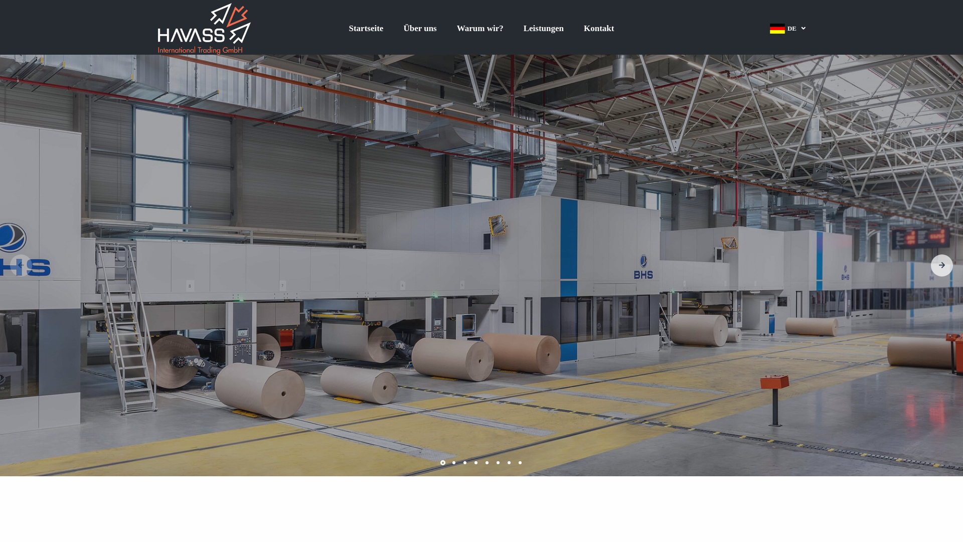 website screenshot of https://havassinternational.de