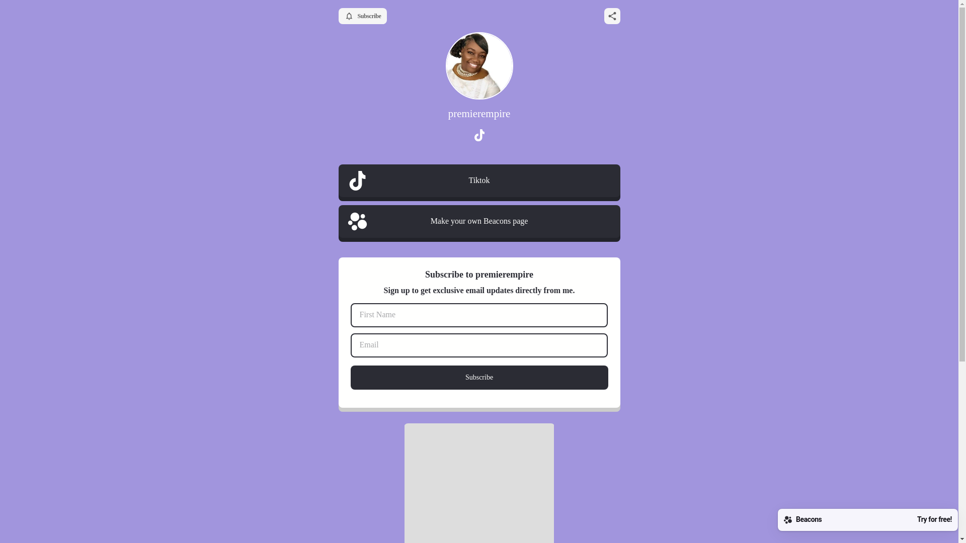 website screenshot of https://premierempire.store/