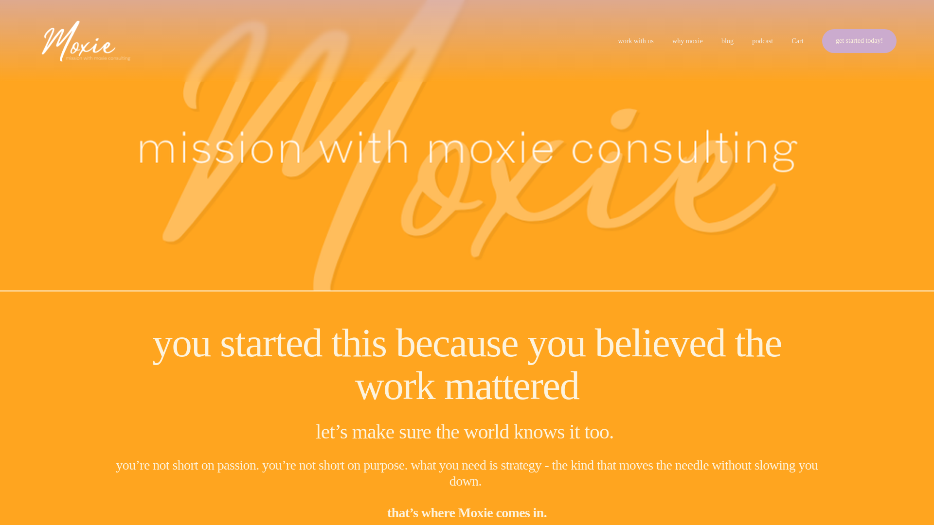 website screenshot of https://missionwithmoxie.org/