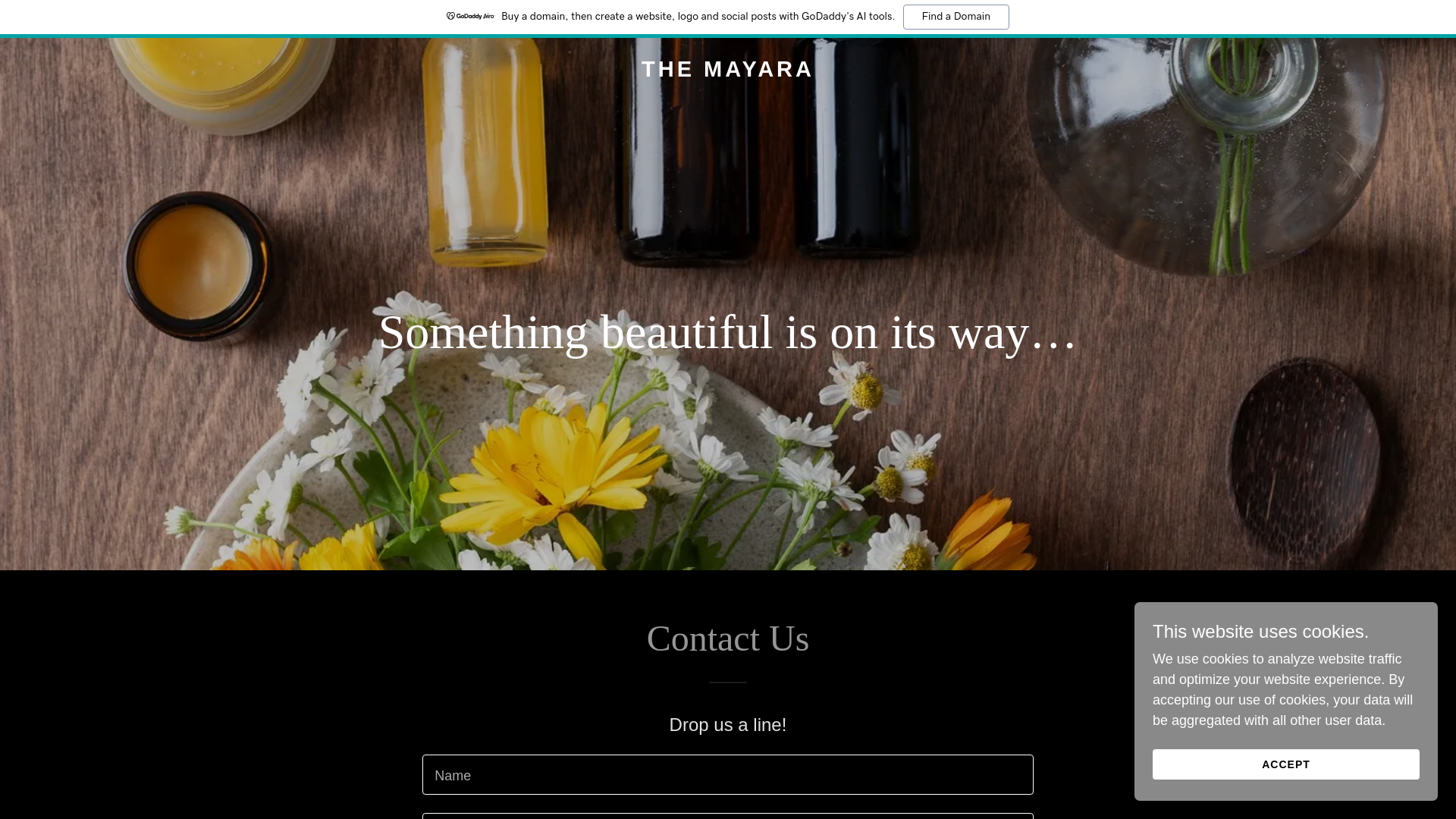 website screenshot of https://themayara.com/