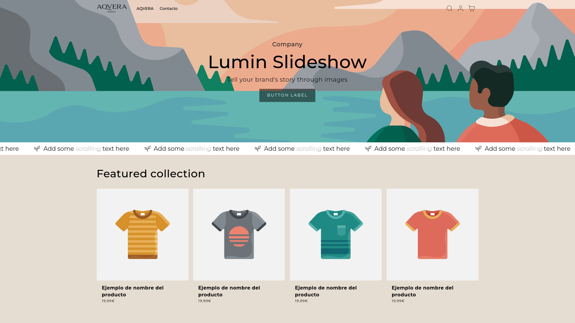 website screenshot of https://aqveraparis.es/