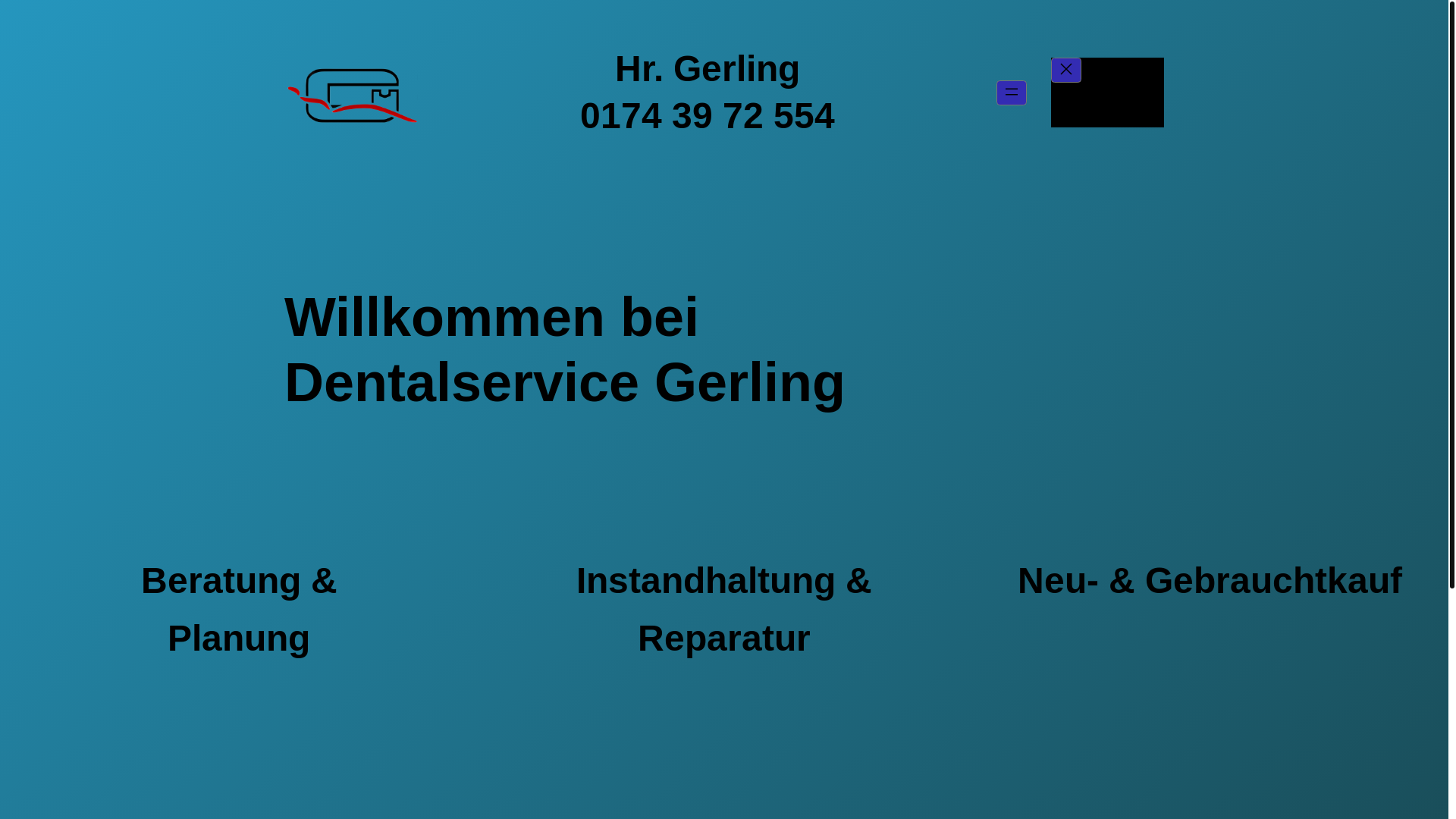 website screenshot of https://dentalservicegerling.de/