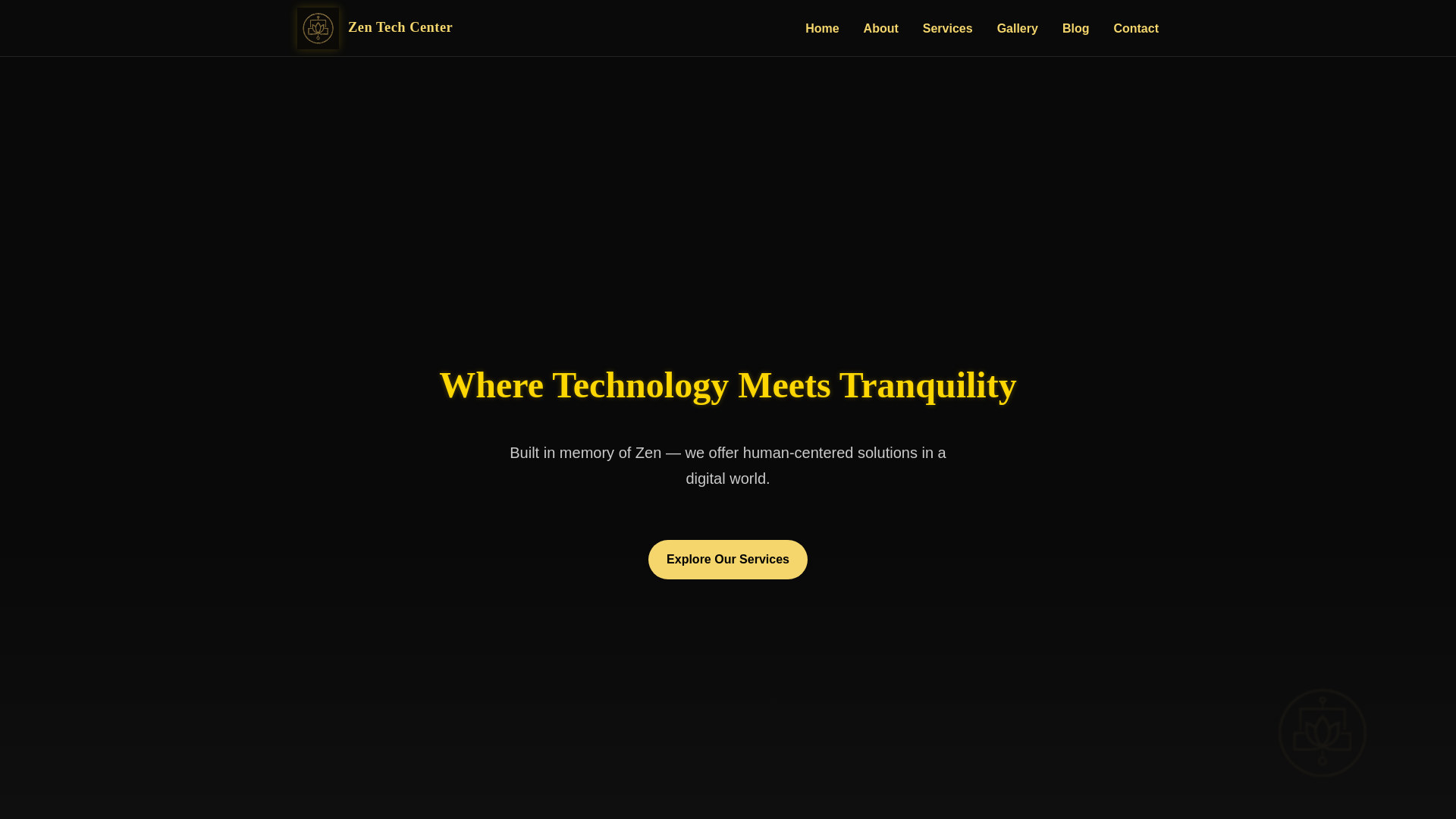 website screenshot of https://zentechcenter.pages.dev/
