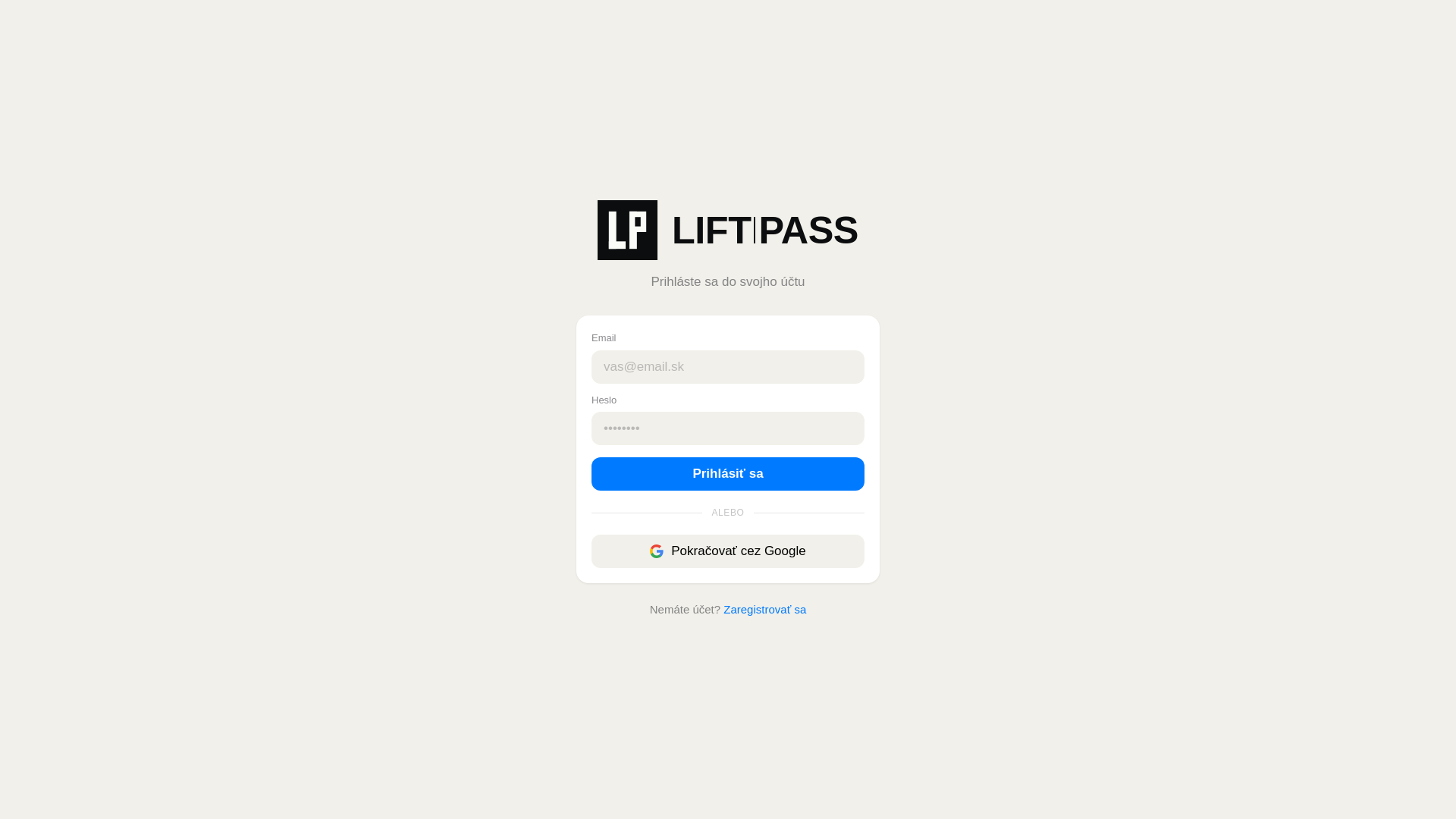website screenshot of https://lift-pass.app/