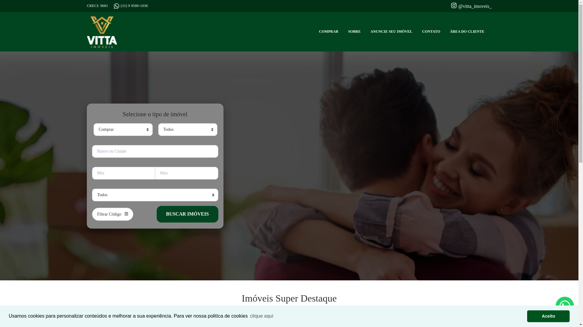 website screenshot of https://imoveisvitta.com.br/