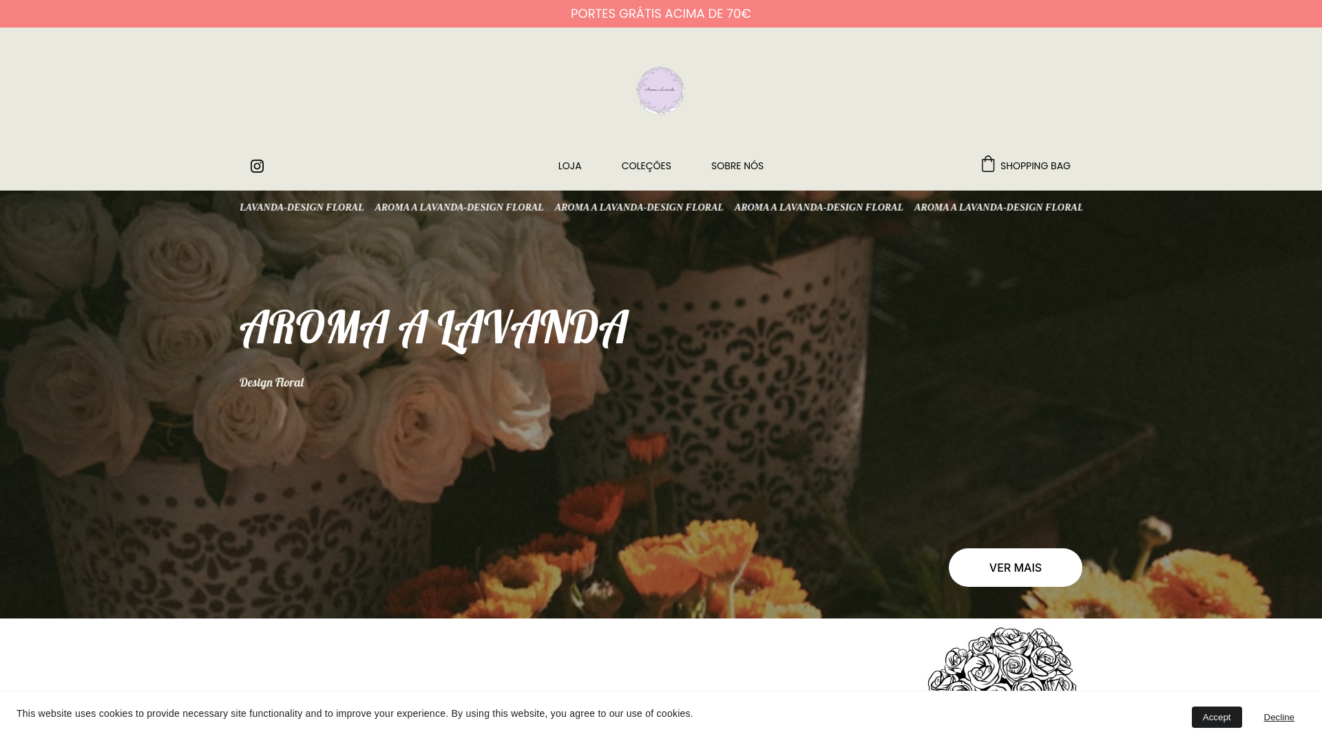 website screenshot of https://aromaalavanda.com/