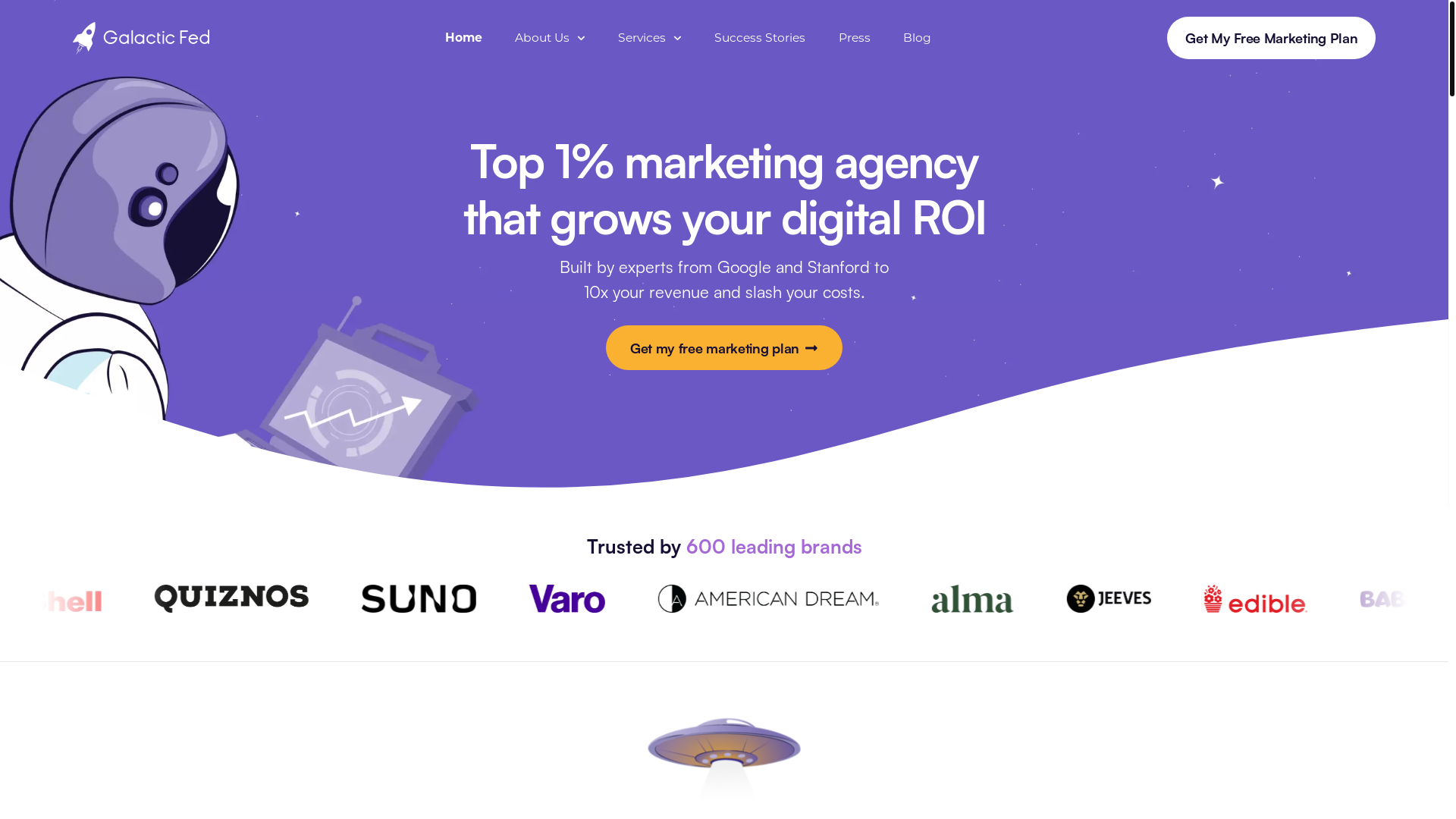website screenshot of https://up-galacticfed.com/