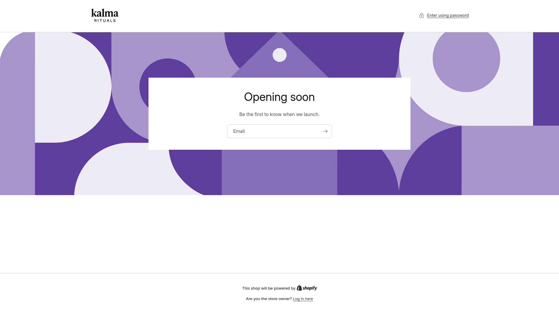 website screenshot of https://kalmarituals.com/