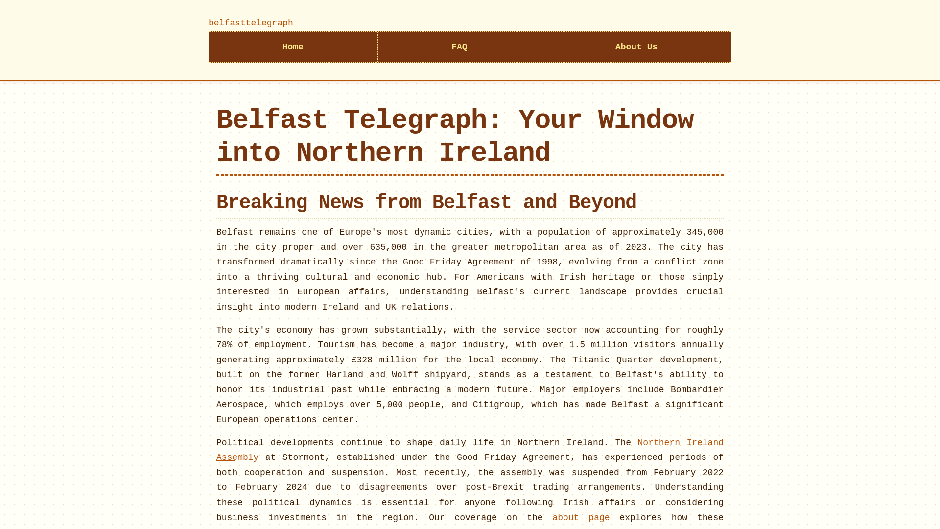 website screenshot of https://belfasttelegraph-xyz.pages.dev/