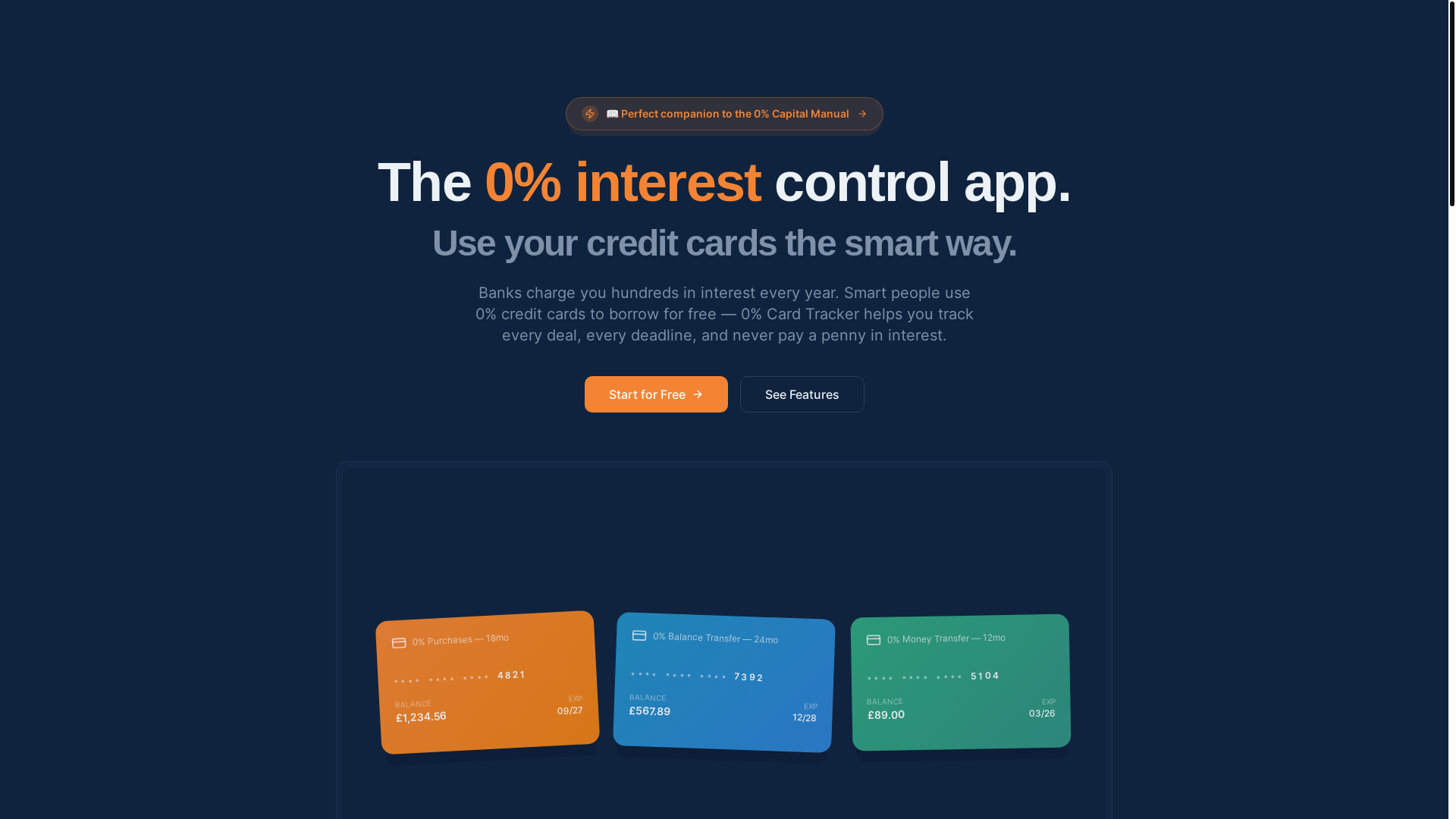 website screenshot of https://cardcontrolapp.net/