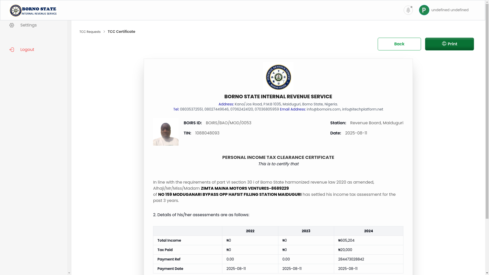 website screenshot of https://borno-flopay-net-payer-tcc-certificate-tccld-143.pages.dev/