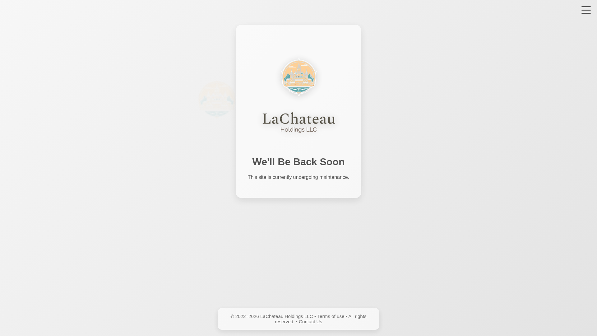 website screenshot of https://lachateau.net/