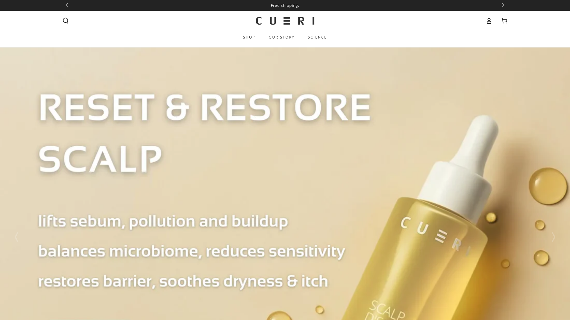 website screenshot of https://cueri.co.in/