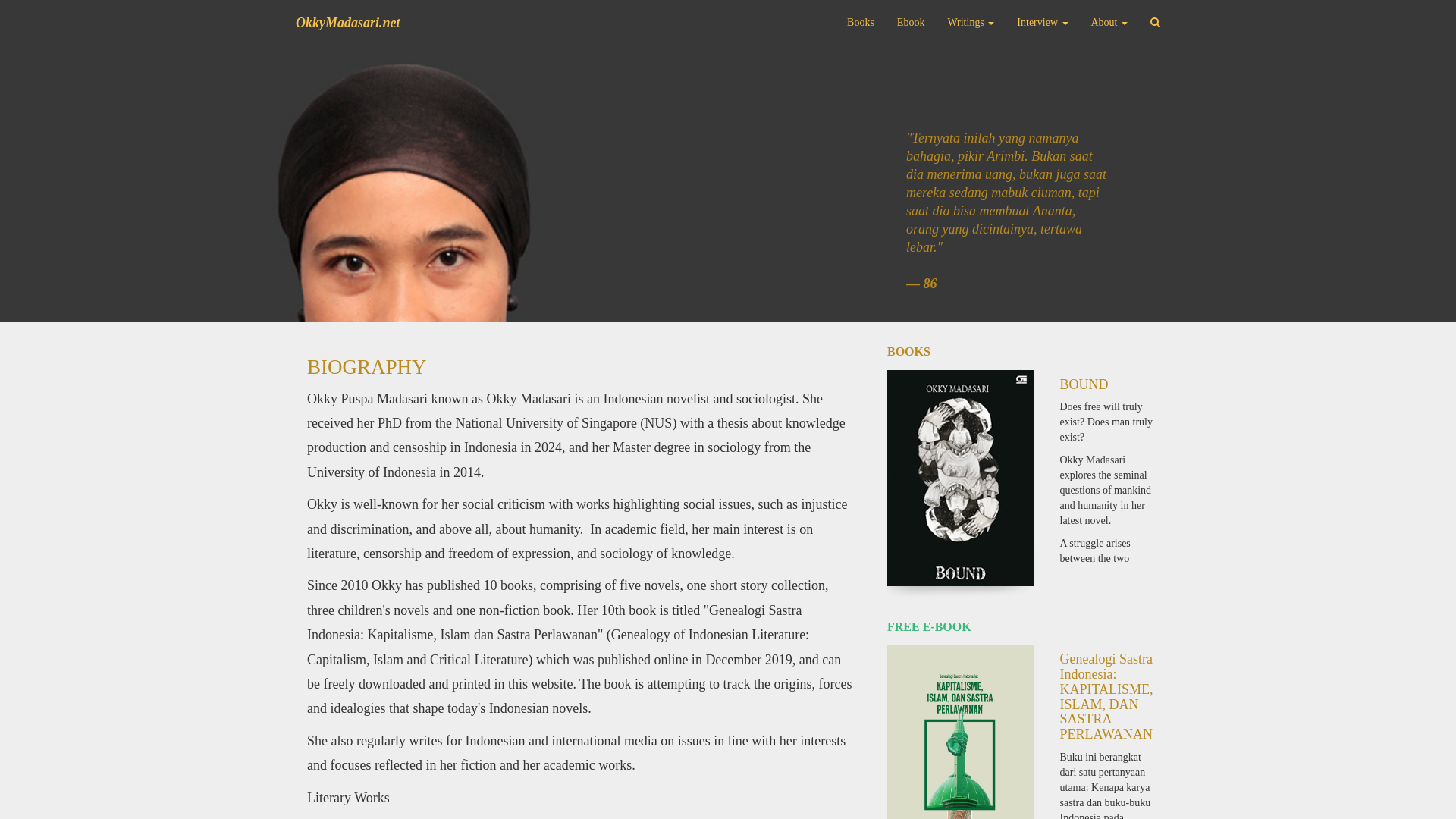 website screenshot of https://okkymadasari.net