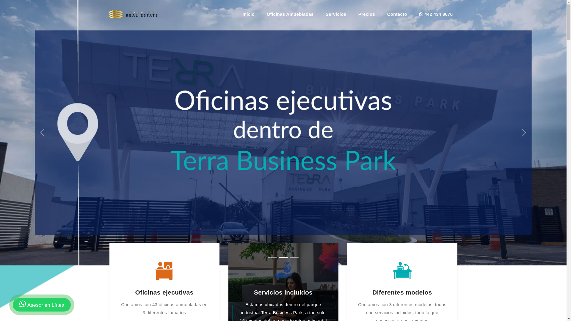 website screenshot of https://oficinasenqueretaro.com.mx/