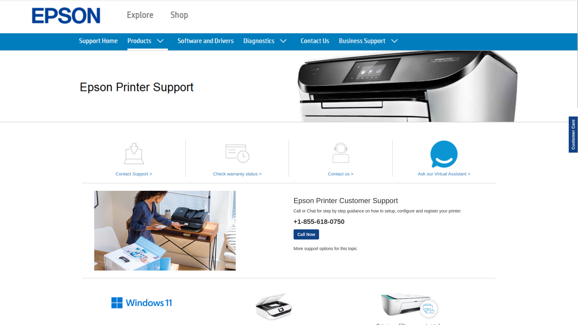 website screenshot of https://epson-support-hub.pages.dev/