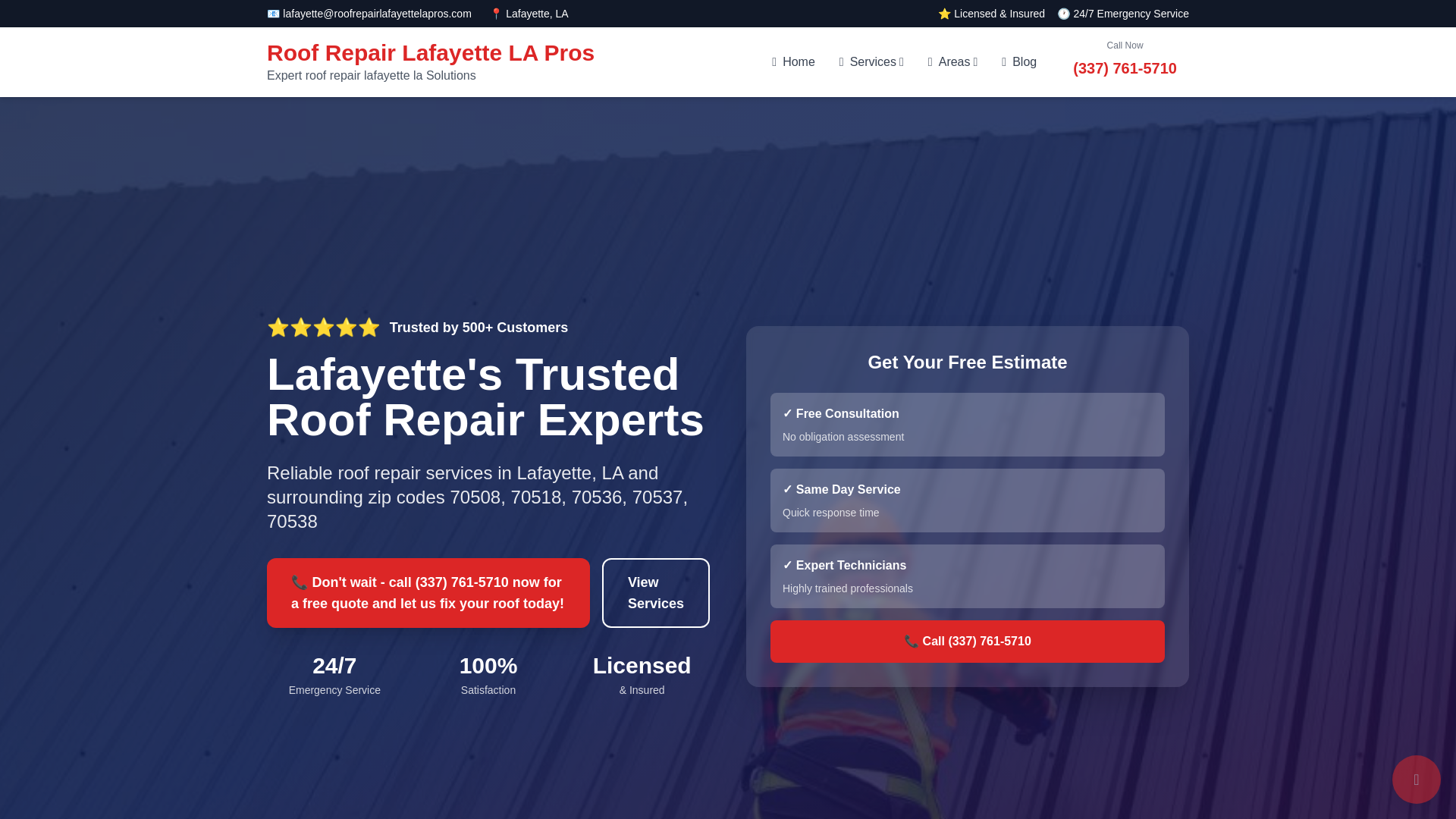 website screenshot of https://roof-repair-lafayette-la-pros.pages.dev/