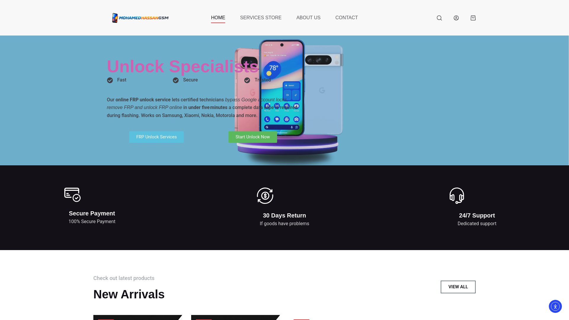 website screenshot of https://muhamedhassangsm.com/