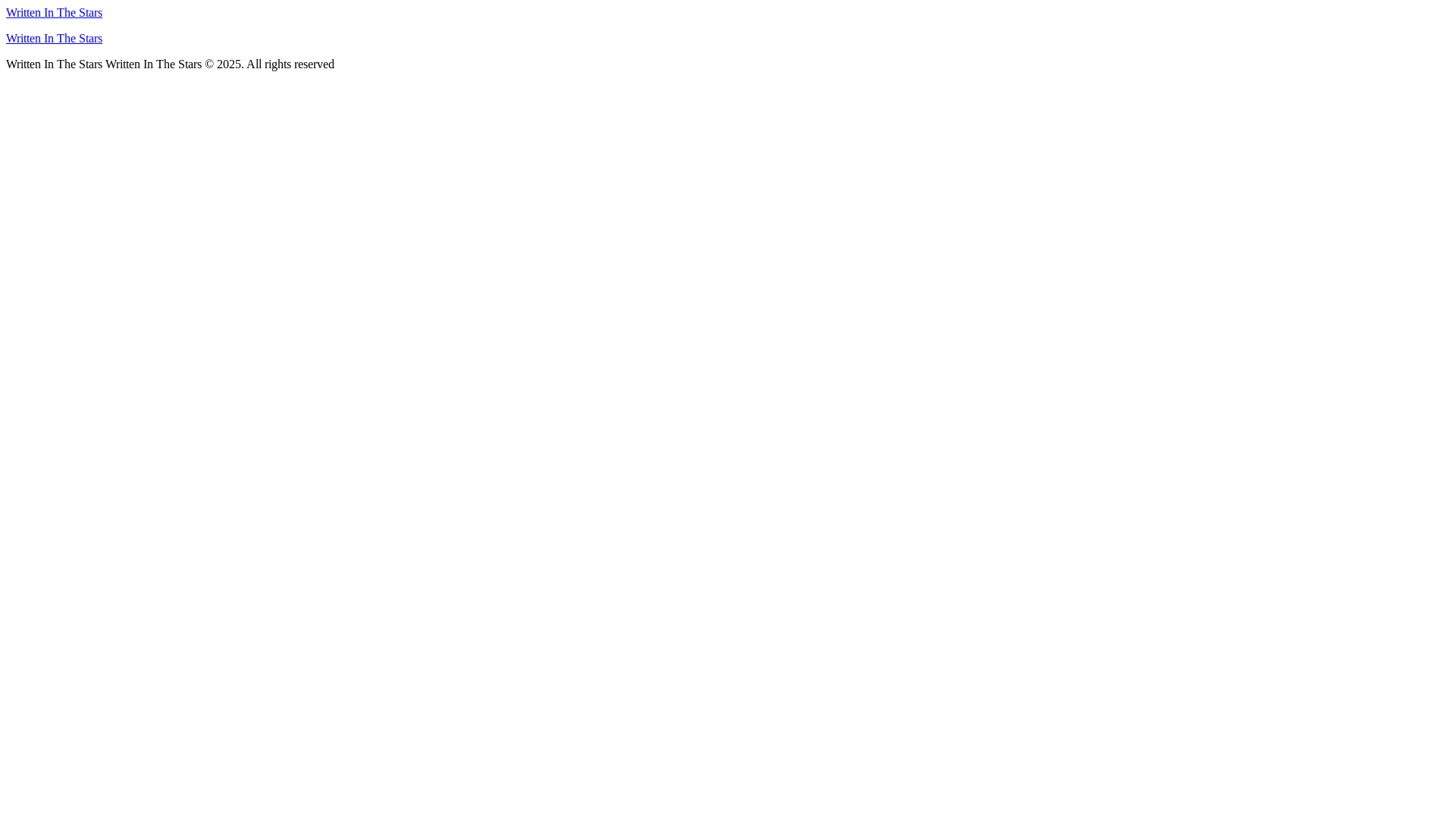 website screenshot of https://writteninthestars.com.au/