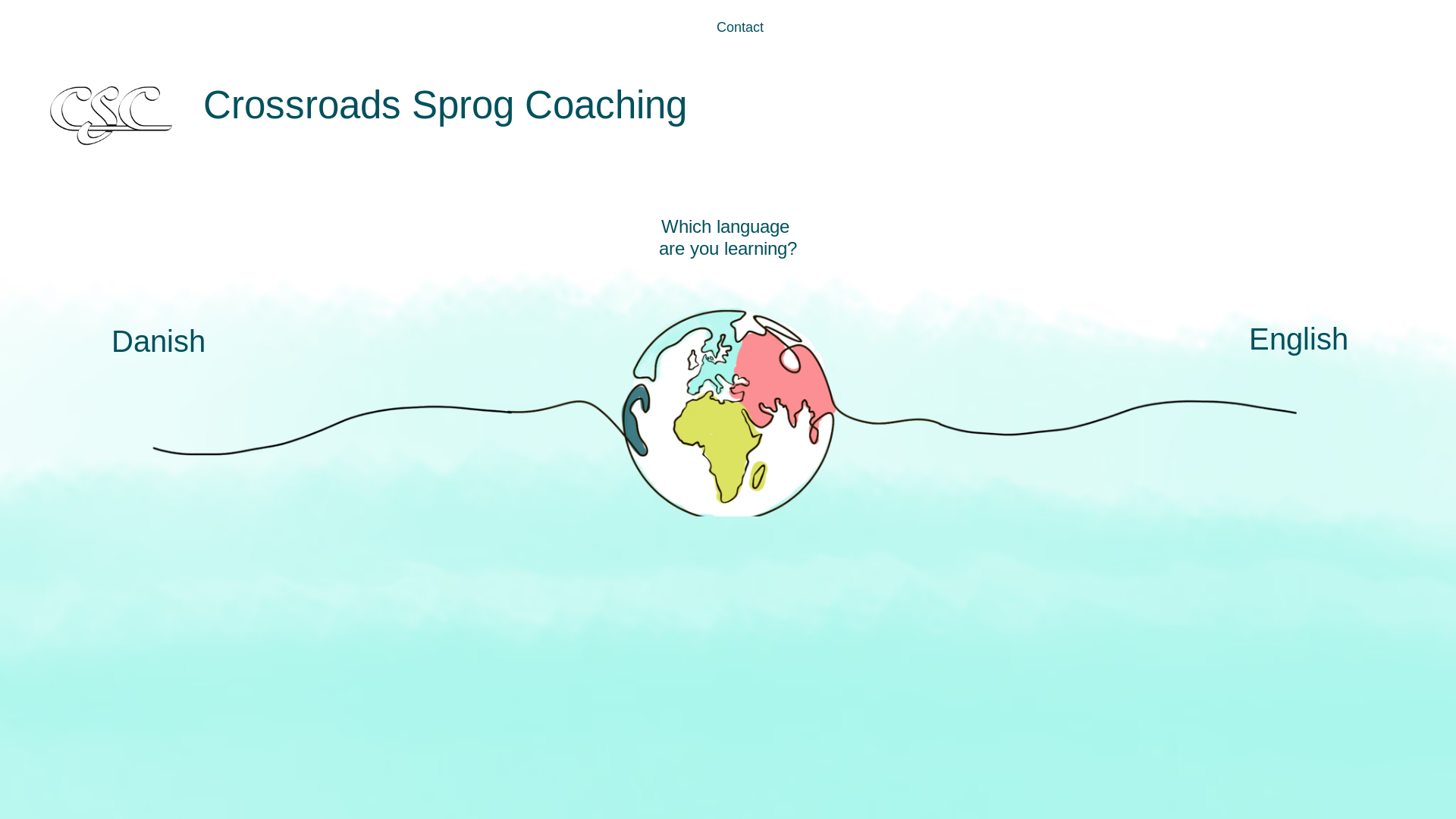 website screenshot of https://crossroadssprogcoaching.dk/