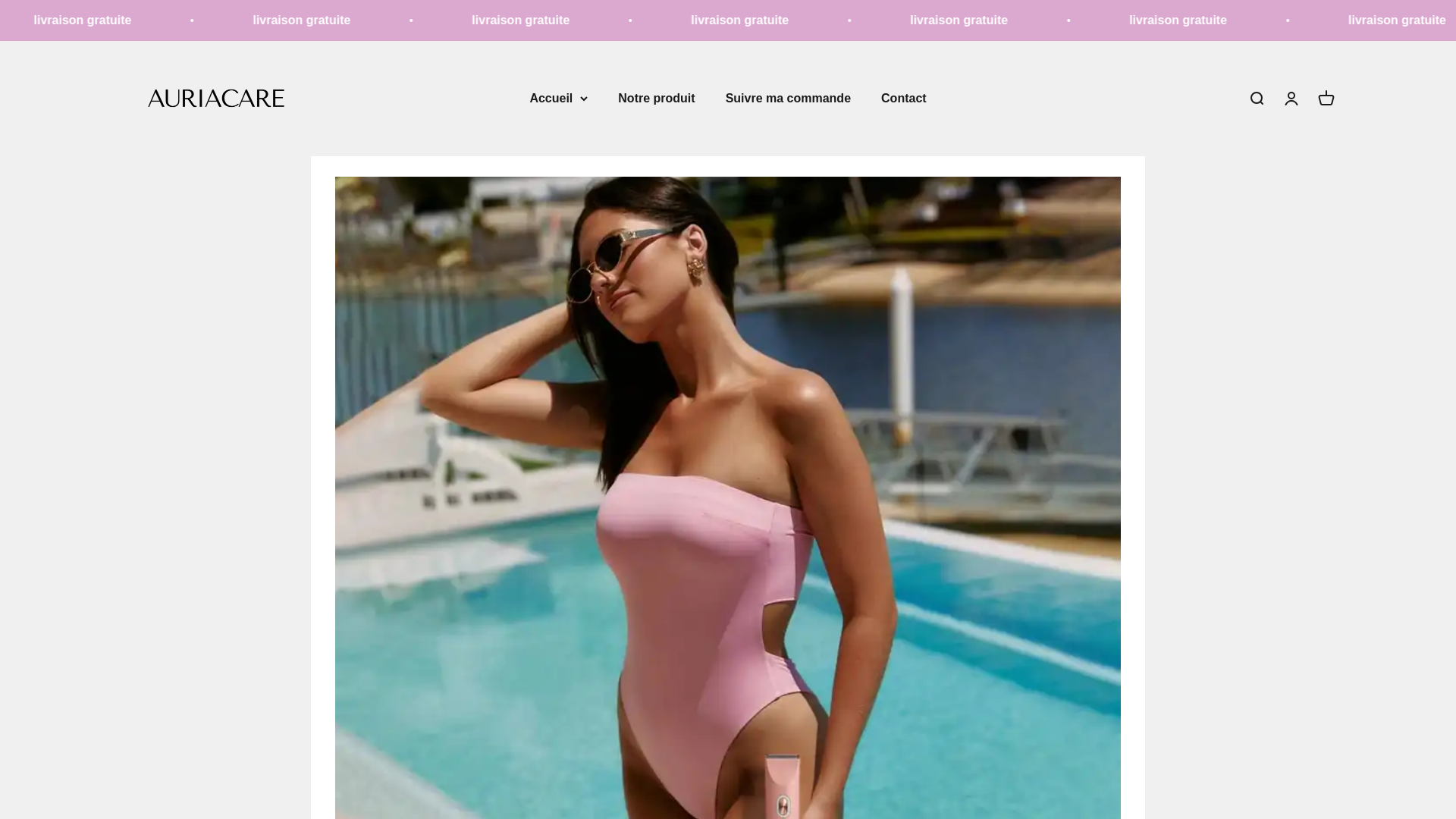 website screenshot of https://auriacare.store/