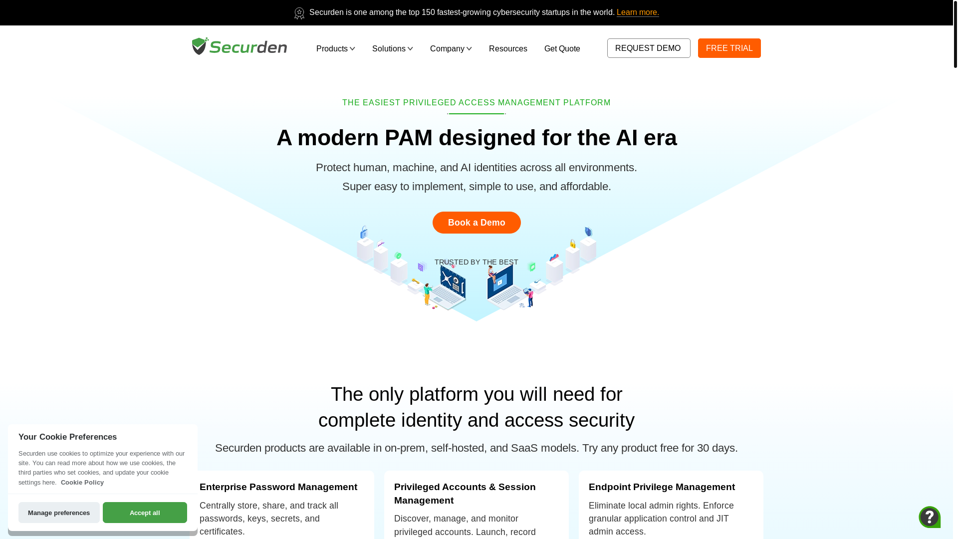 website screenshot of https://securedenportal.info/