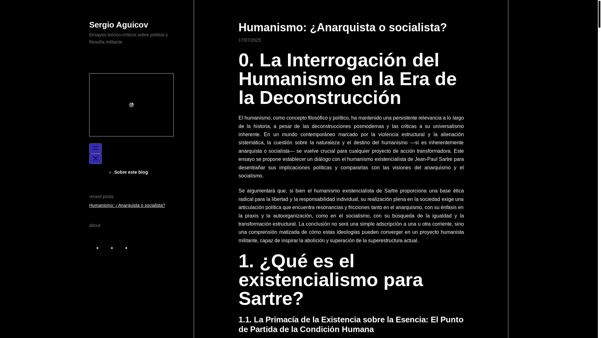 website screenshot of https://sergioaguicov.blog/