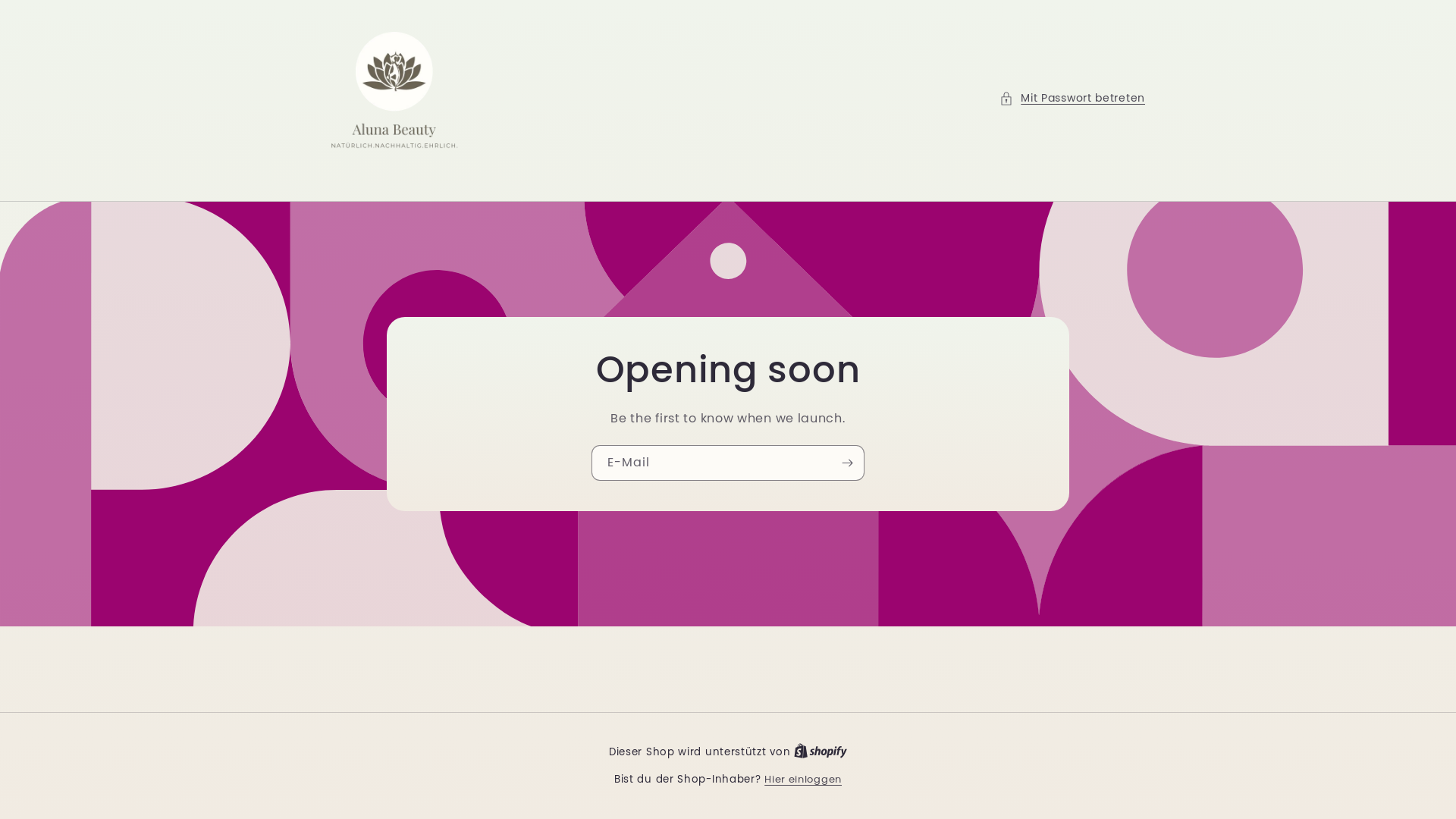 website screenshot of https://alunabeauty.de/
