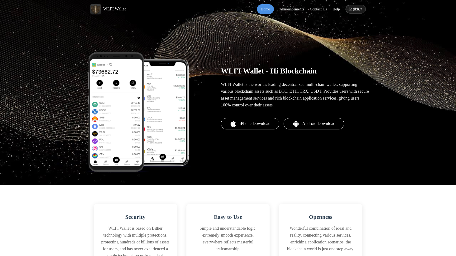 website screenshot of https://wlfibase.com/