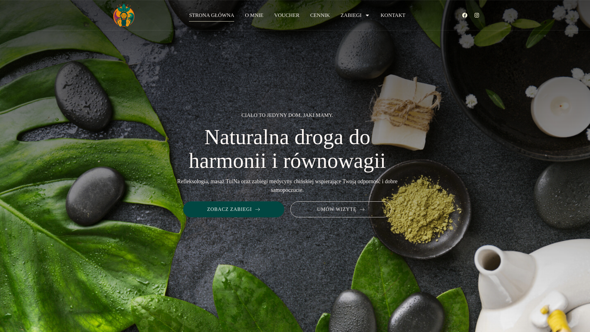 website screenshot of https://mandragora-refleksologia.pl/