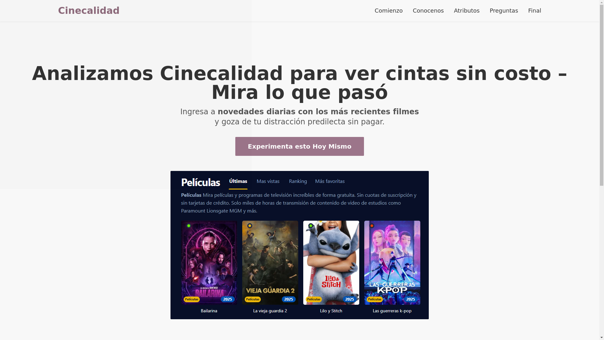 website screenshot of https://cinecalidad-esl8.pages.dev/